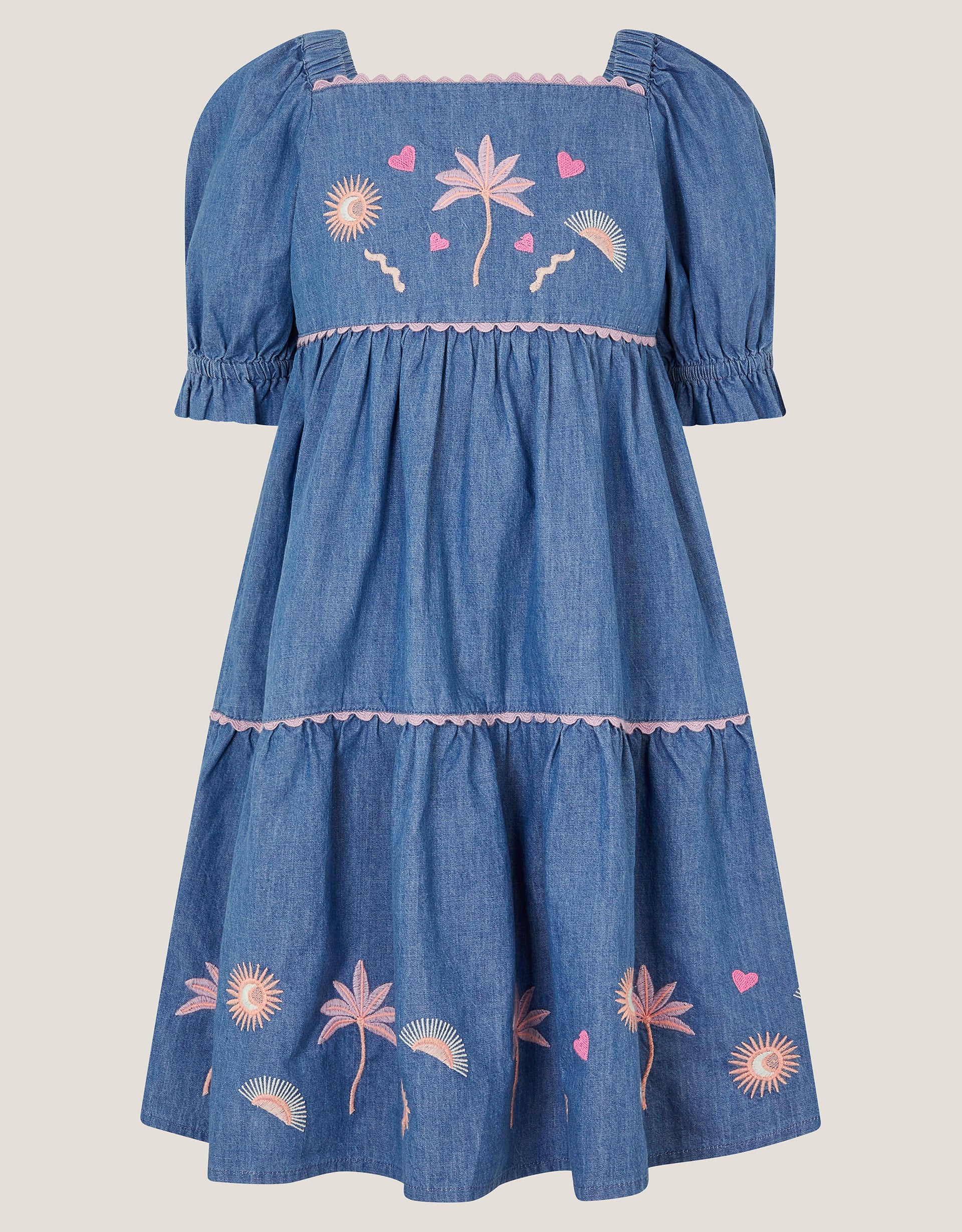 HALJINA - DENIM DRESS PUFF SLEEVE