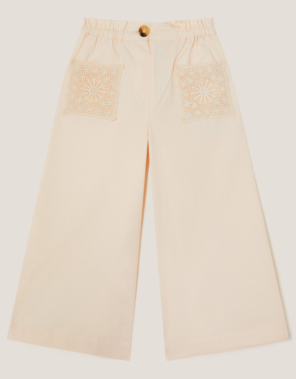 PANTALONE - WARM WHITE CROCHET POCKET
