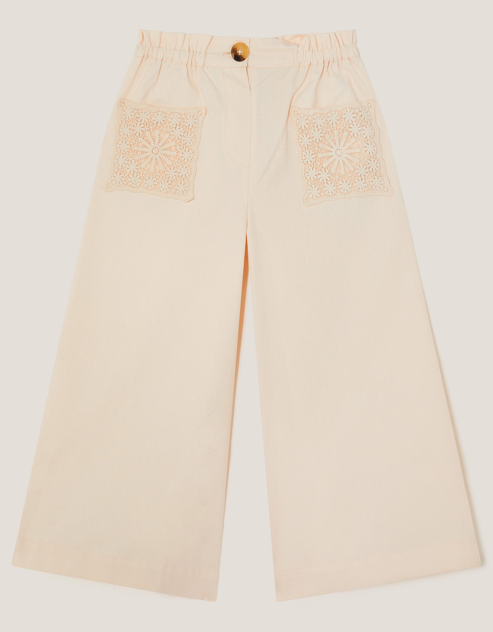 PANTALONE - WARM WHITE CROCHET POCKET