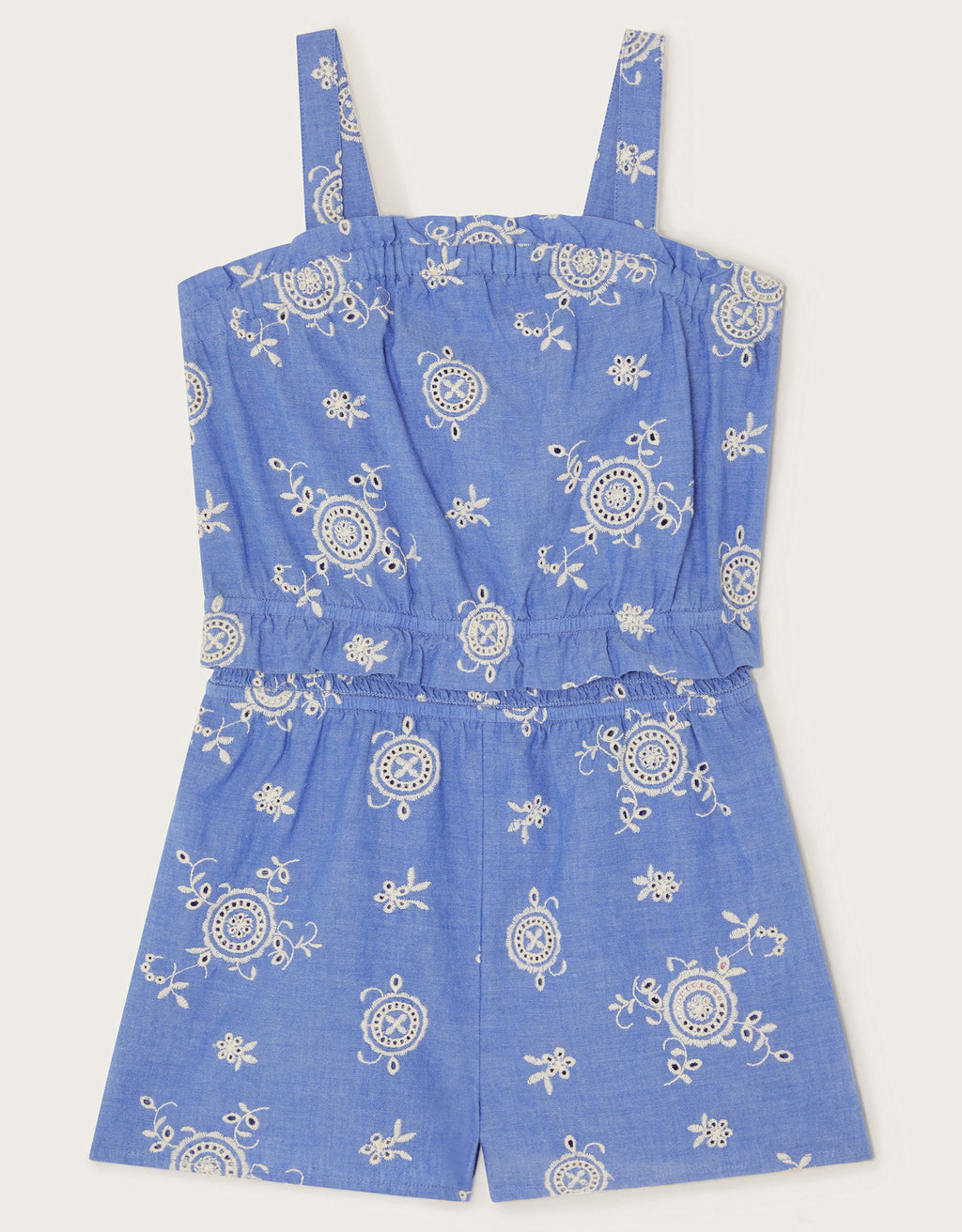 KOMBINEZON - CHAMBRAY BROIDERIE PLAYSU