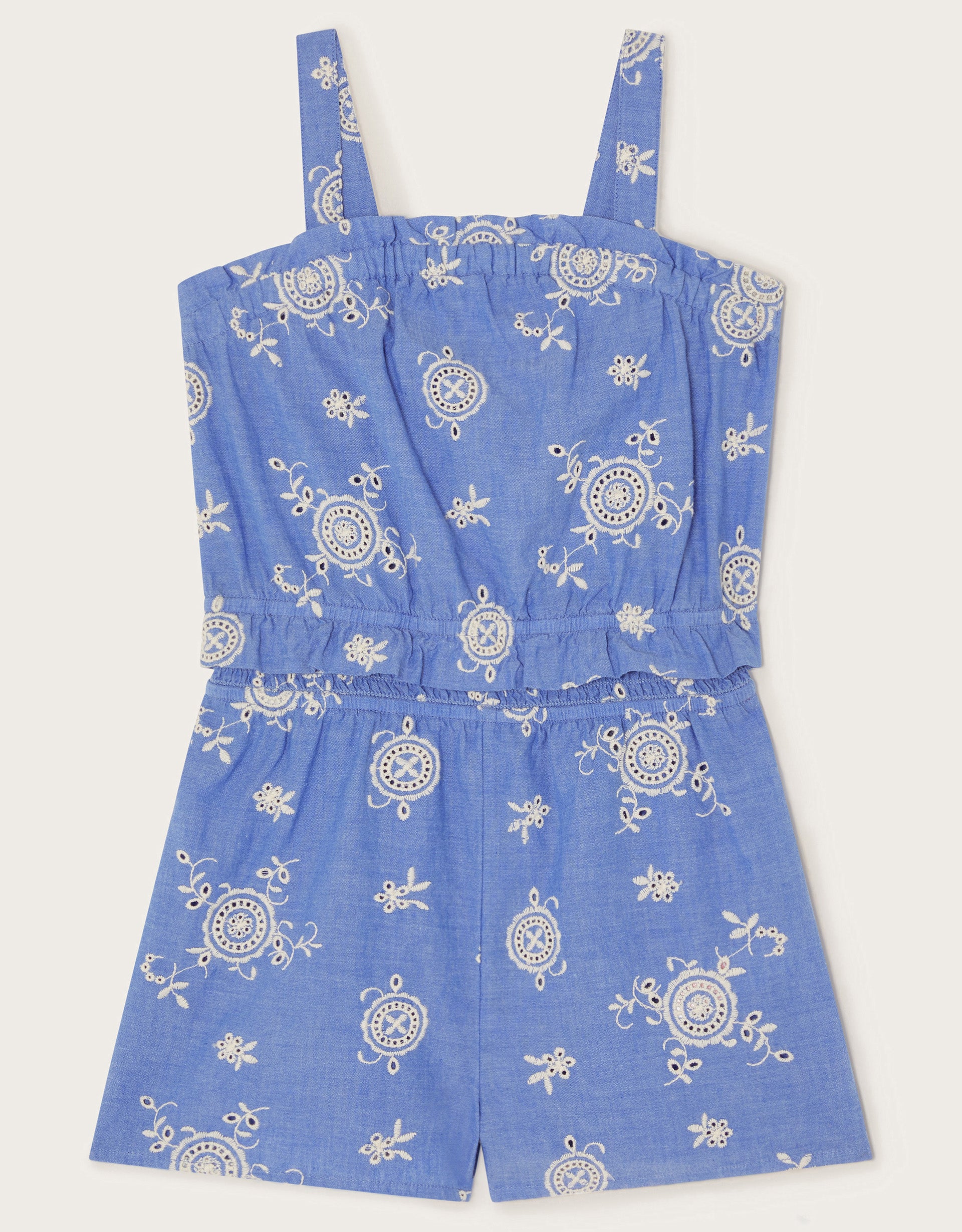 KOMBINEZON - CHAMBRAY BROIDERIE PLAYSU