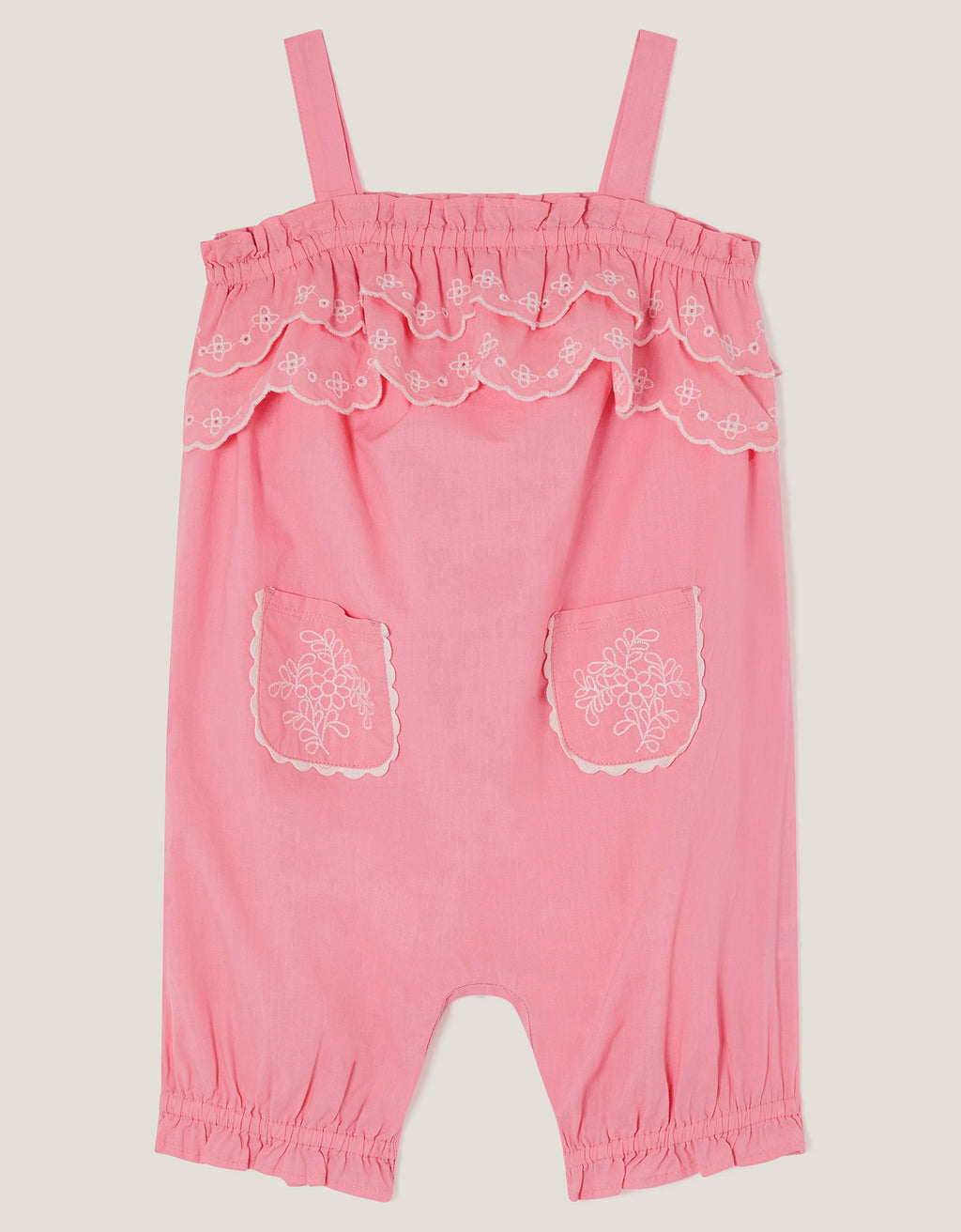 KOMBINEZON - BABY PINK BROIDERIE ROMPE