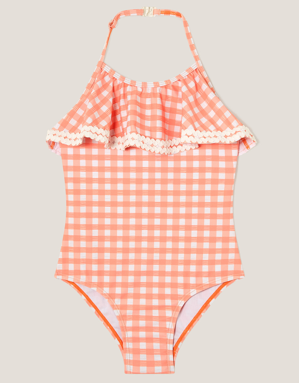 KUPACI KOSTIM - PEACH GINGHAM SWIMSUIT