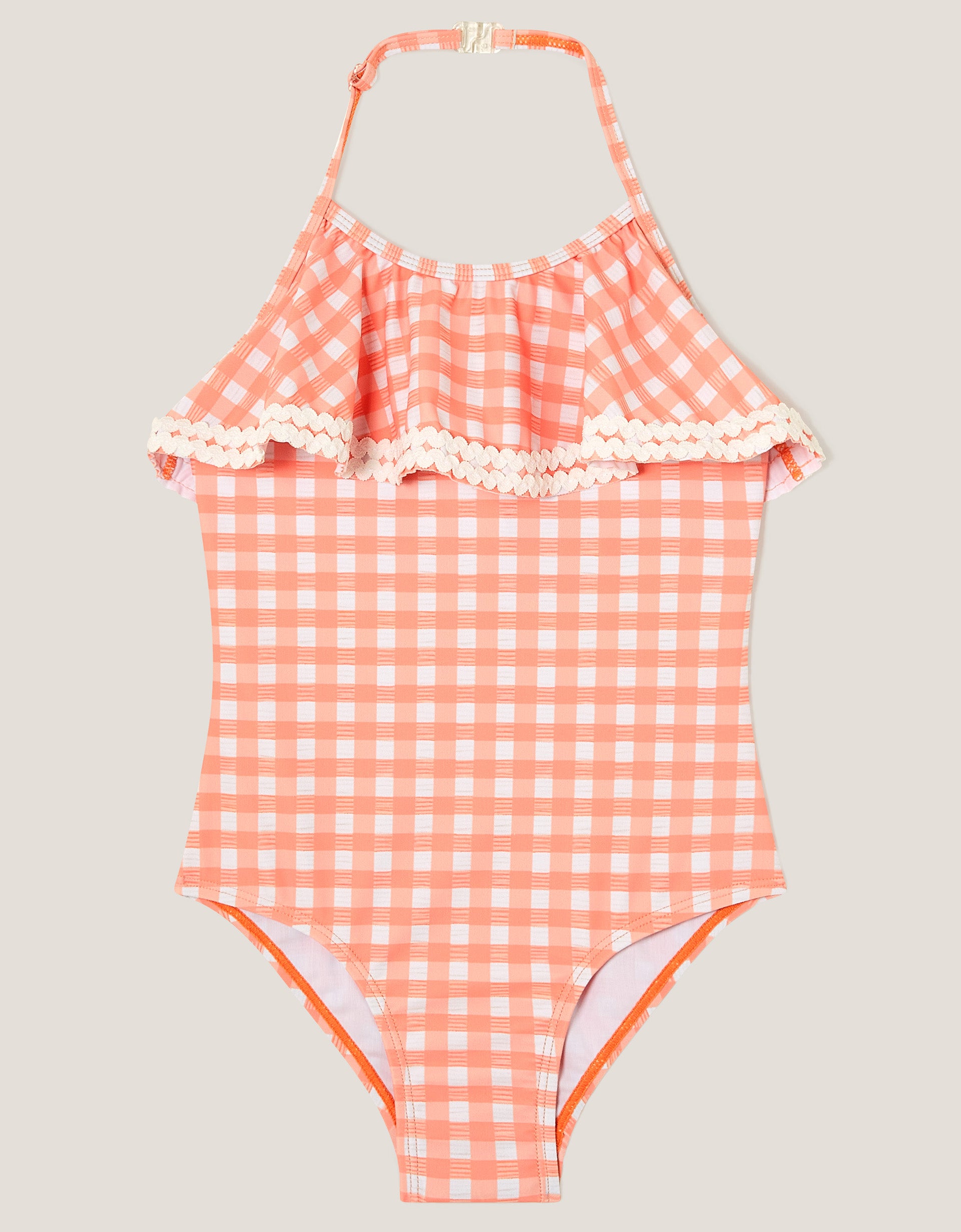 KUPACI KOSTIM - PEACH GINGHAM SWIMSUIT