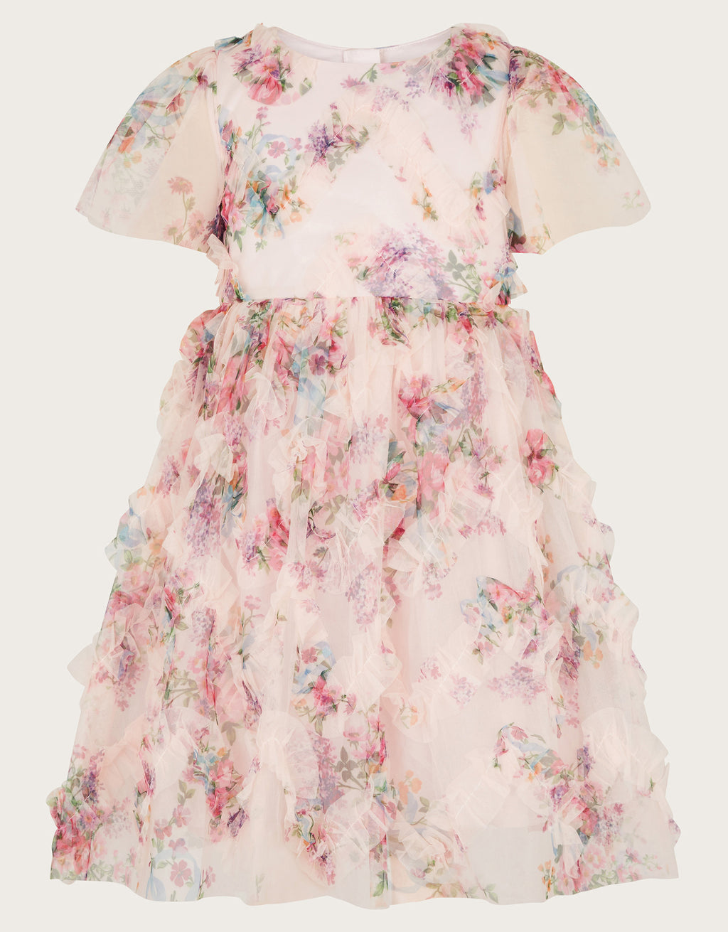 HALJINA - ROMA PRINT RUFFLE DRESS