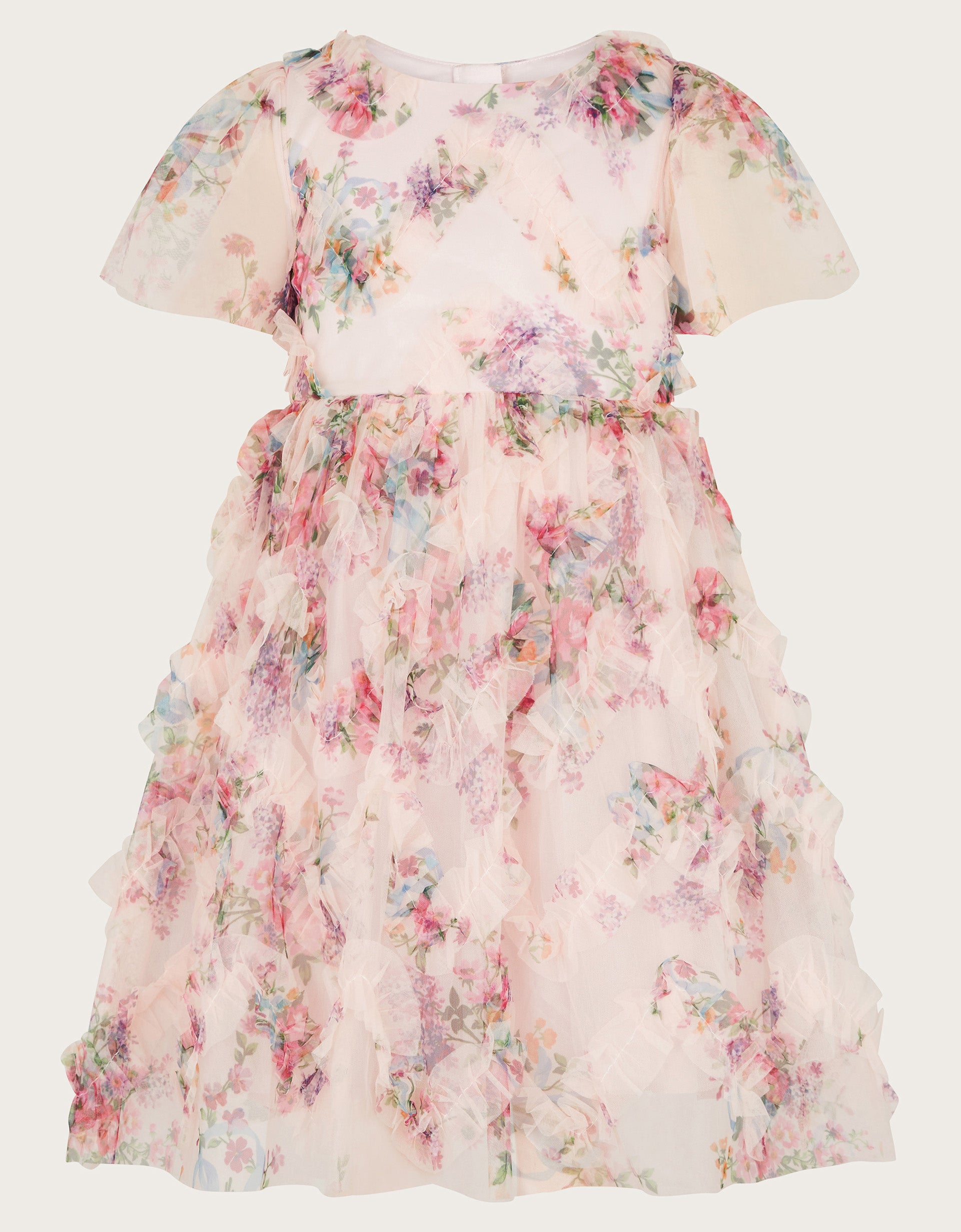HALJINA - ROMA PRINT RUFFLE DRESS