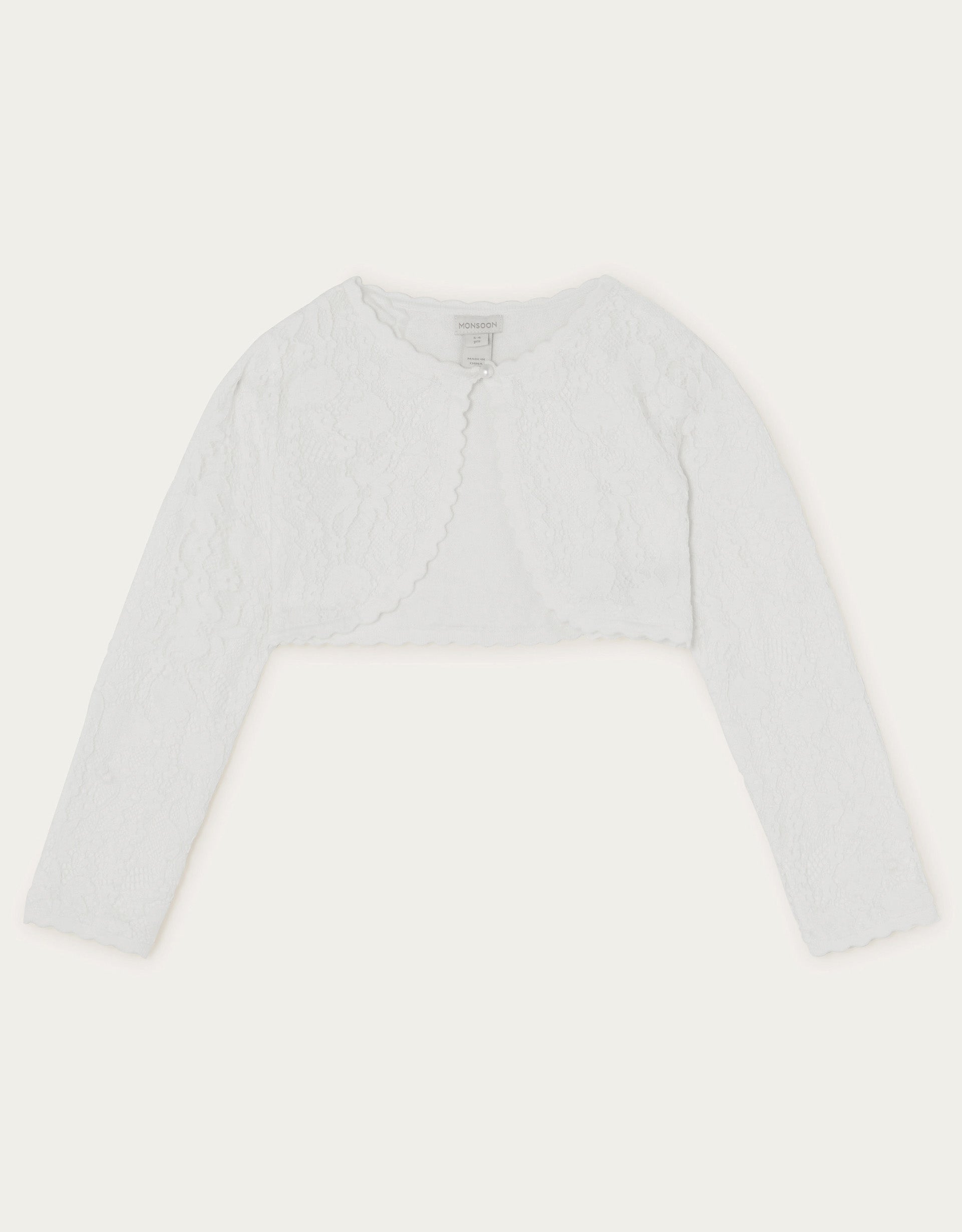 BOLERO- EMILIA LACE SCALLOP CARDI