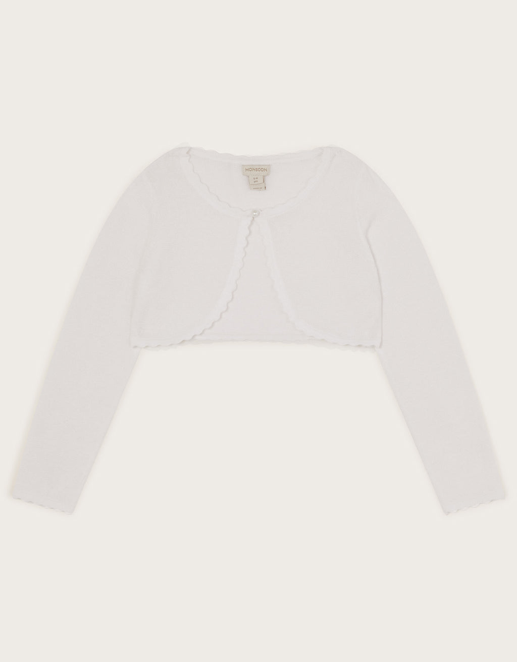 BOLERO - WHITE SHIMMER NIAMH CARDI