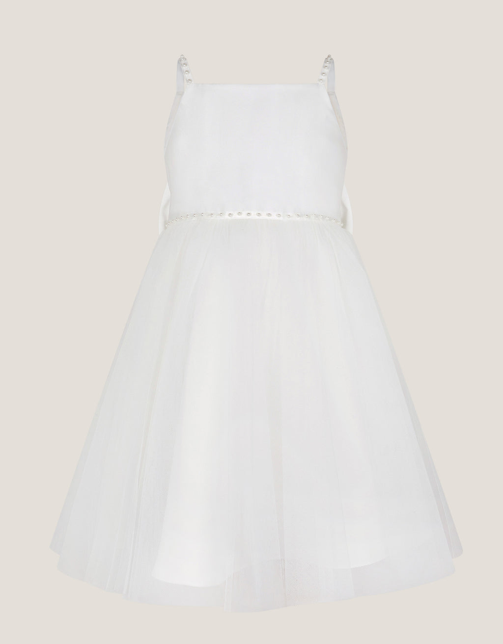 HALJINA - PEARL STRAP BIG BOW DRESS