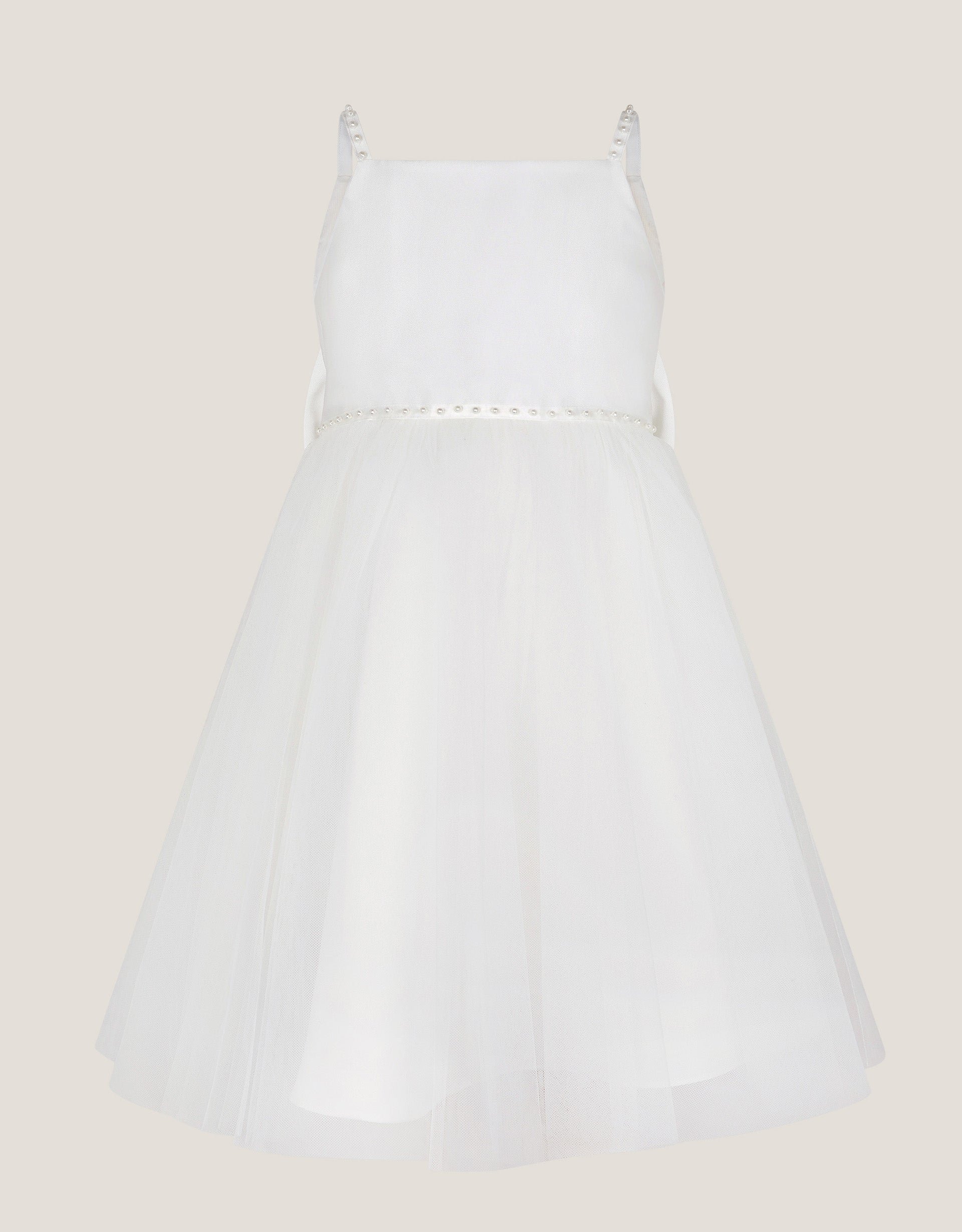 HALJINA - PEARL STRAP BIG BOW DRESS