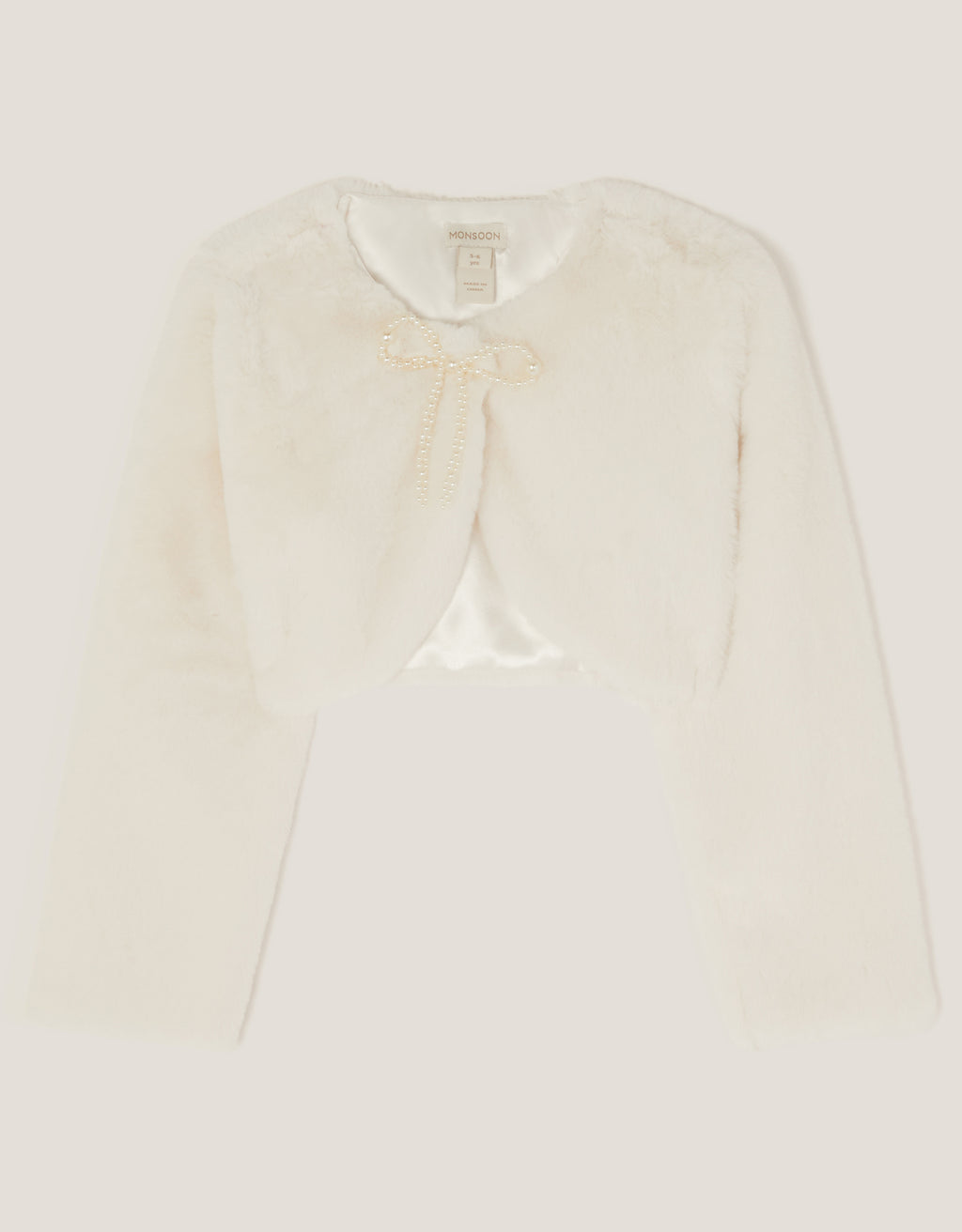 BOLERO - MARIE FAUX FUR BOW SHRUG