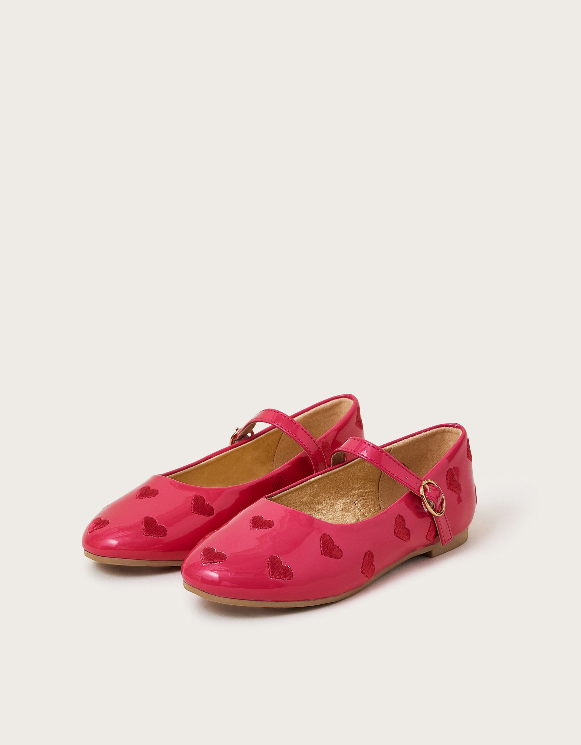BALETANKE - EMB PATENT HEARTS BALLERI