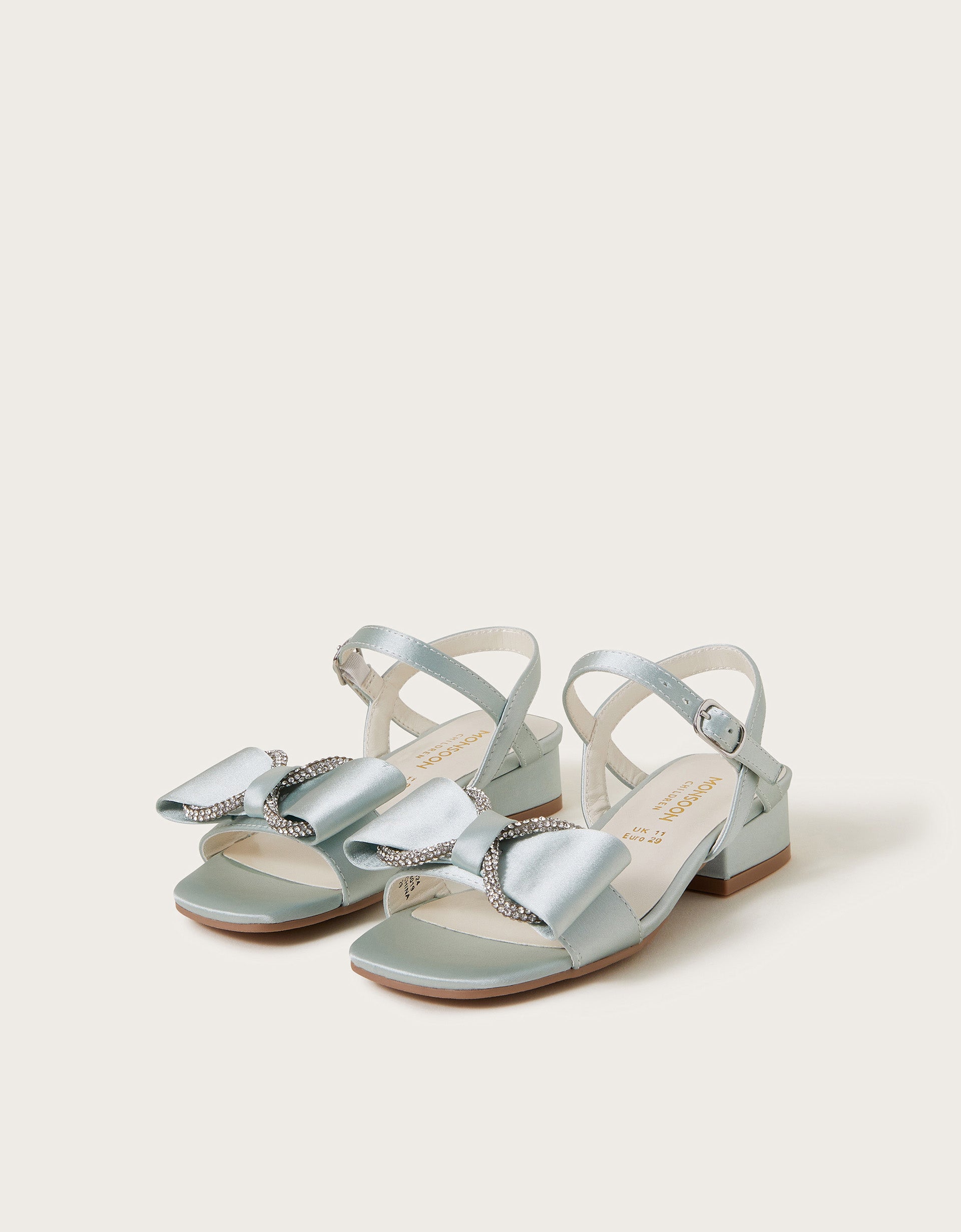 SANDALE - SAGE SATIN PARTY SANDAL