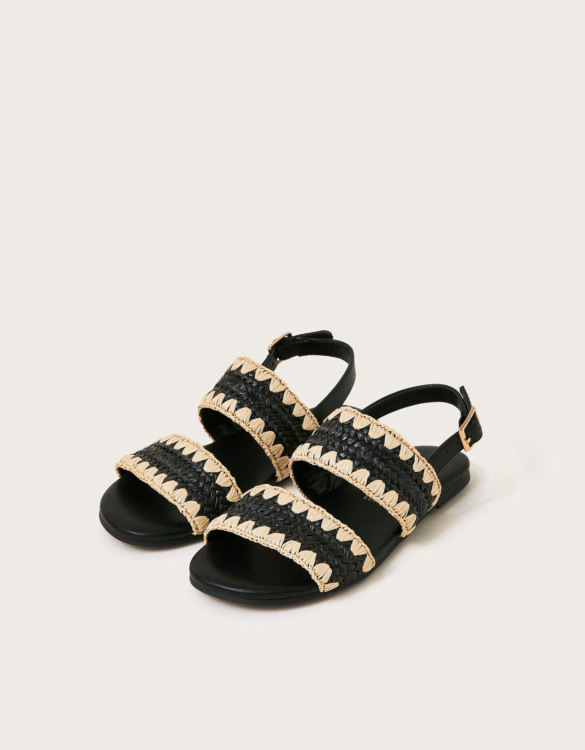 SANDALE - BLACK WHIPSTITCH SANDAL