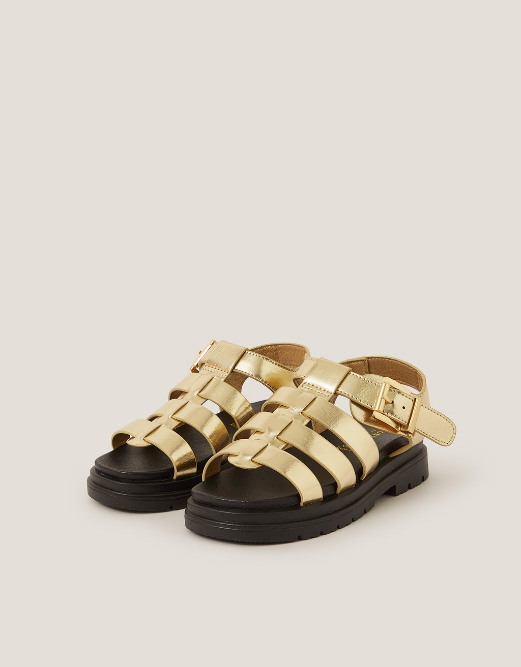 SANDALE - PLATFORM GOLD SANDAL