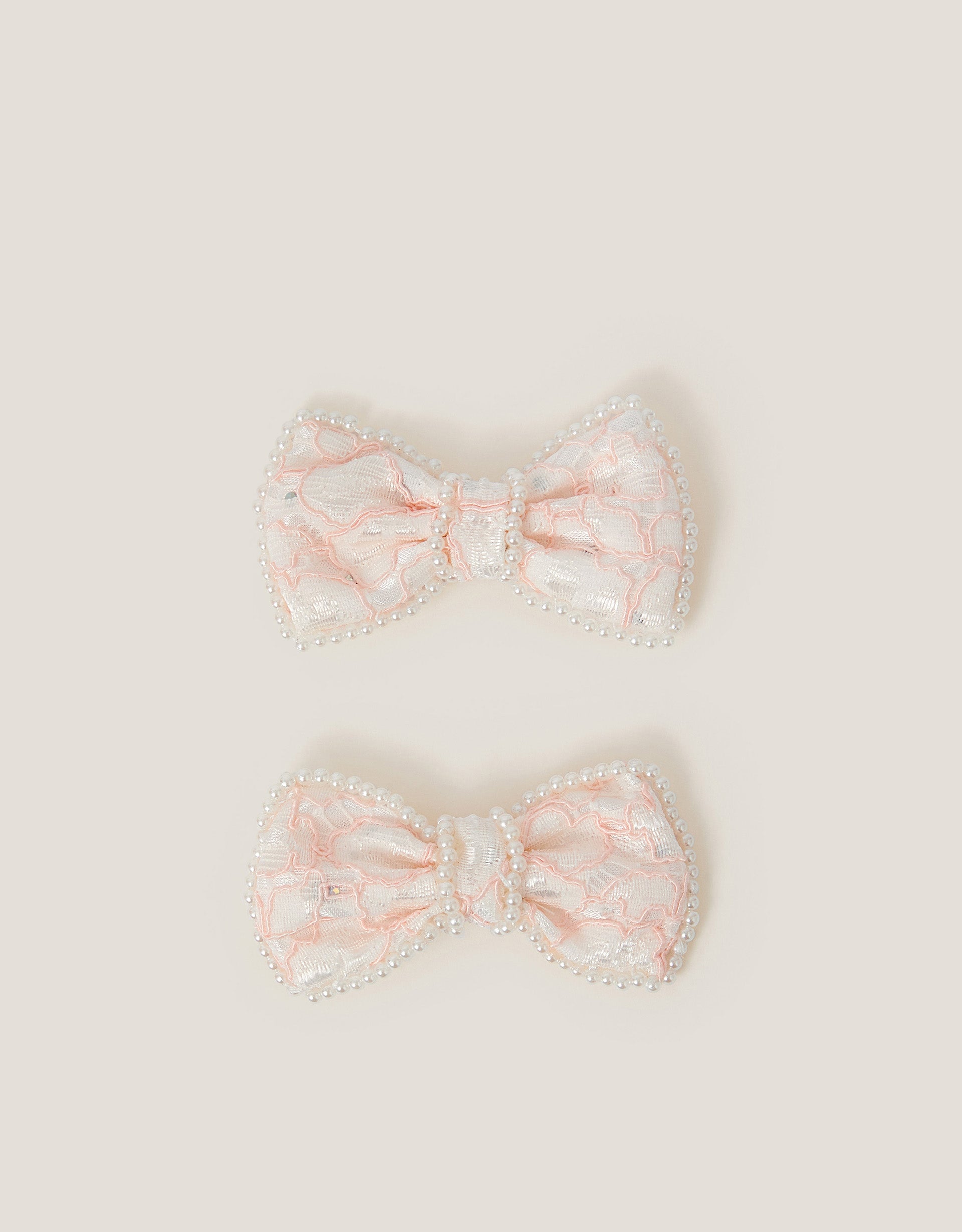 SET SNALA - 2PK LACEY BOW CLIPS