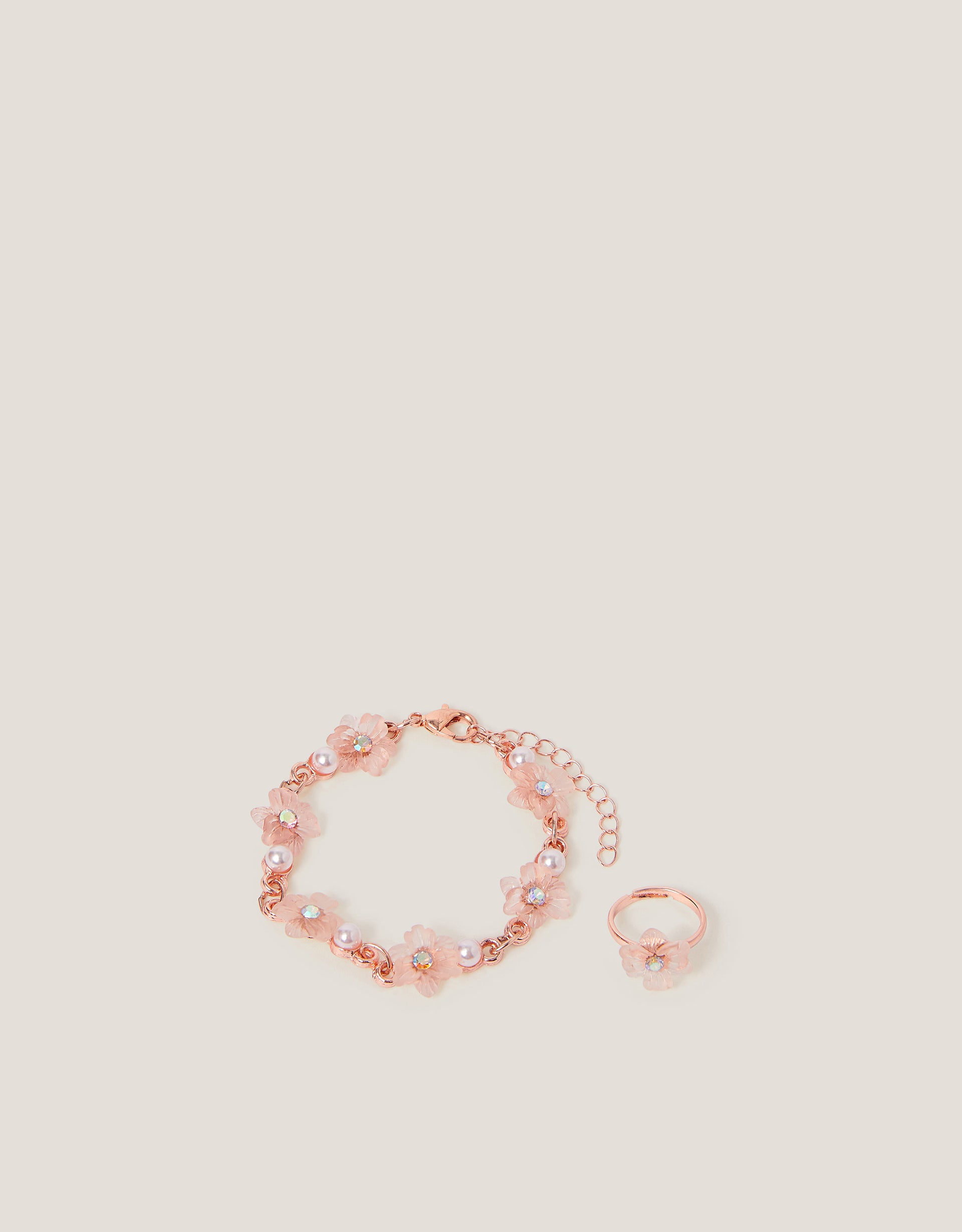 SET NAKITA - FROSTED FLWR BLET & RING