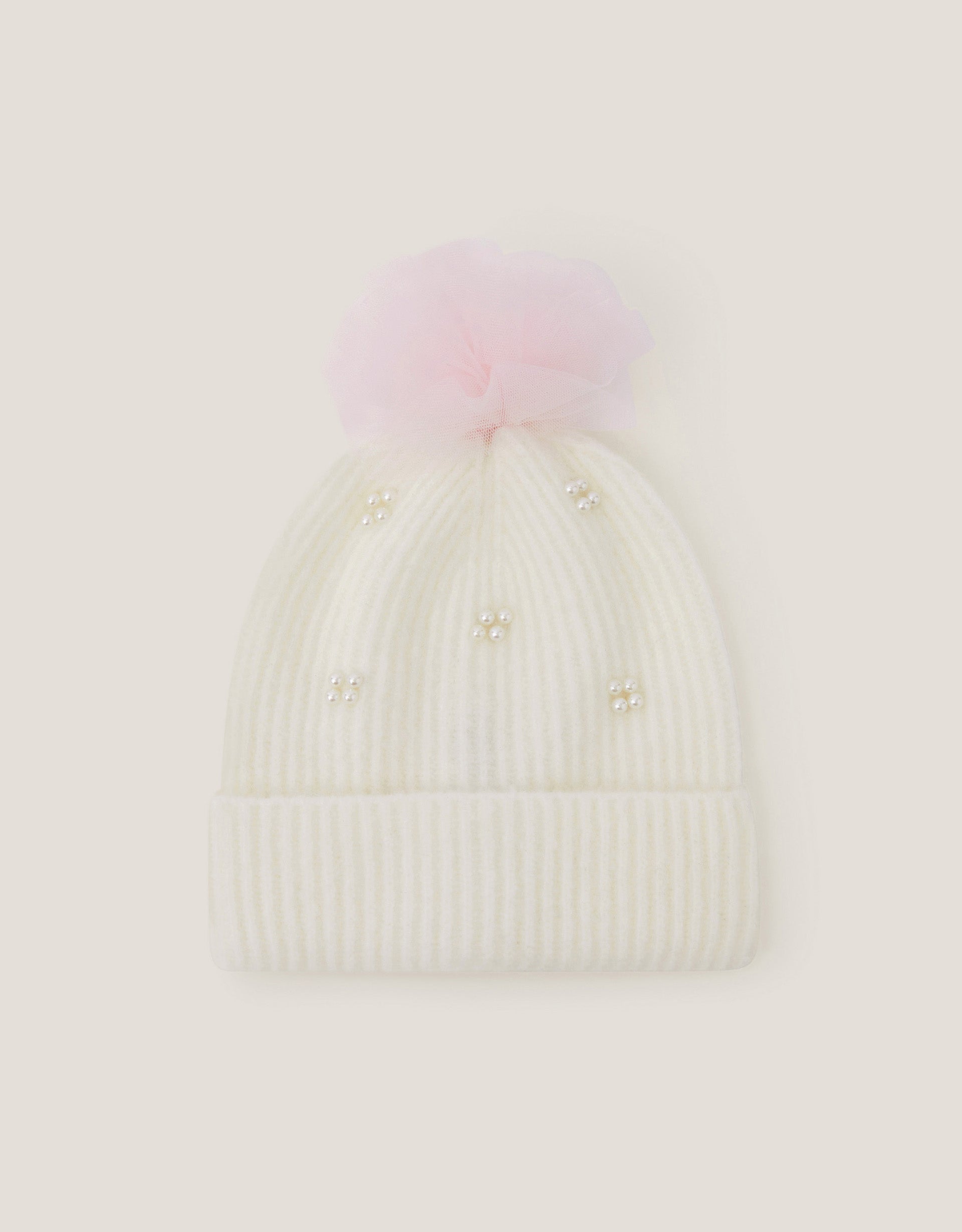 KAPA - PEARL TULLE POM HAT