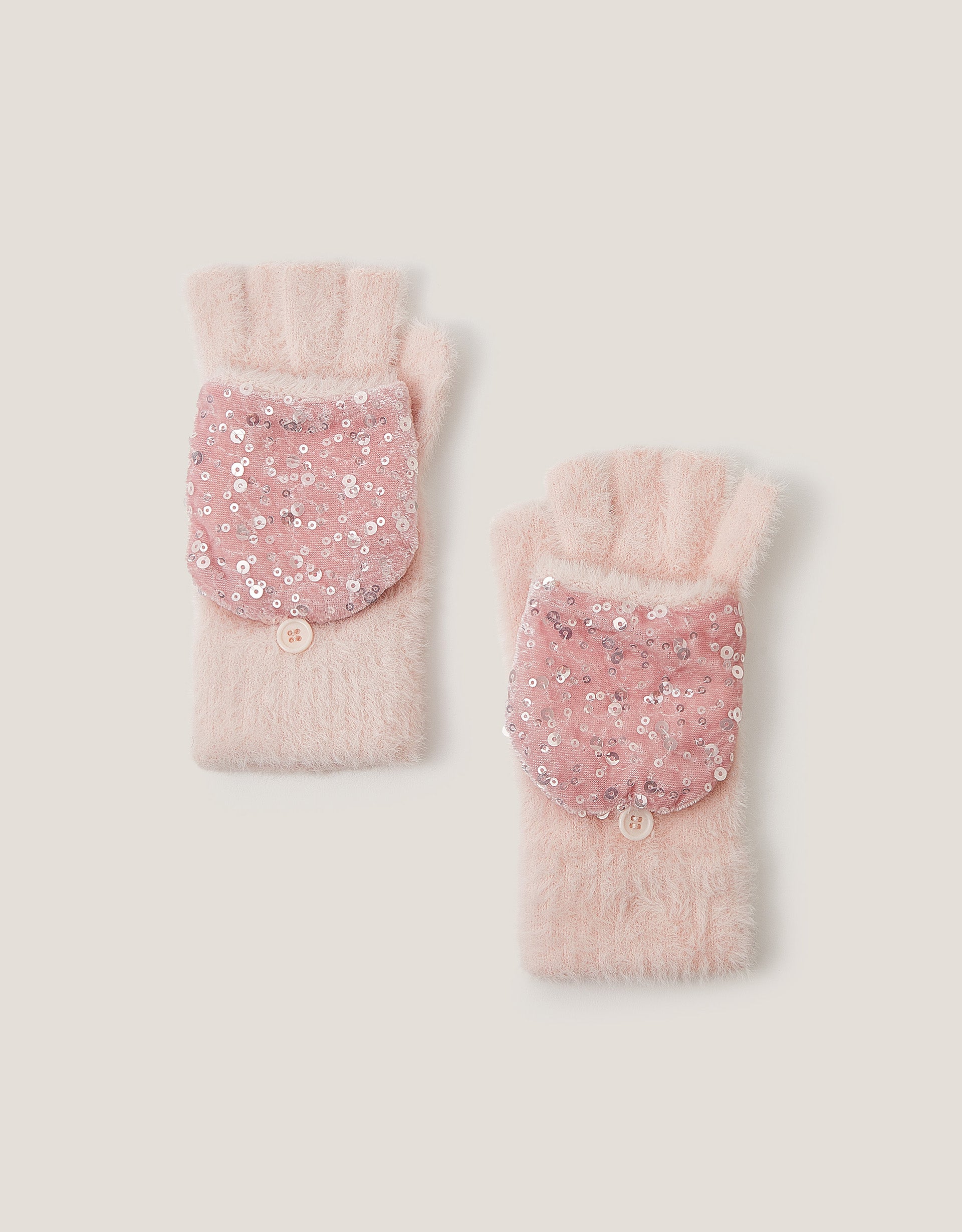 RUKAVICE - PINK SEQUIN GLOVE