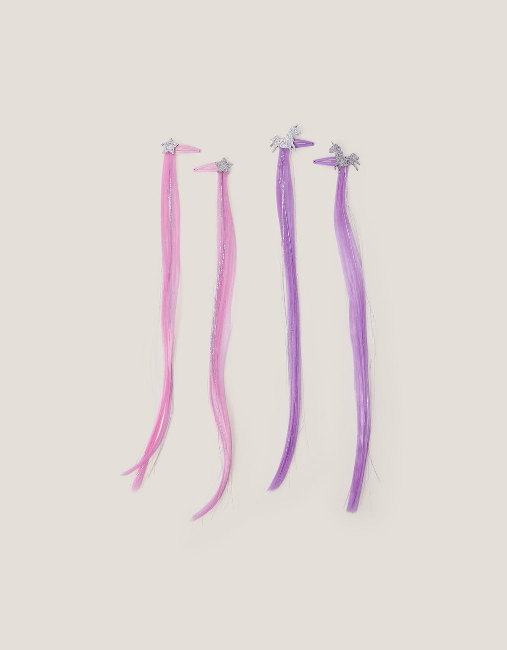 SET SNALA - 4 X UNICORN FAUX HAIRCLIP