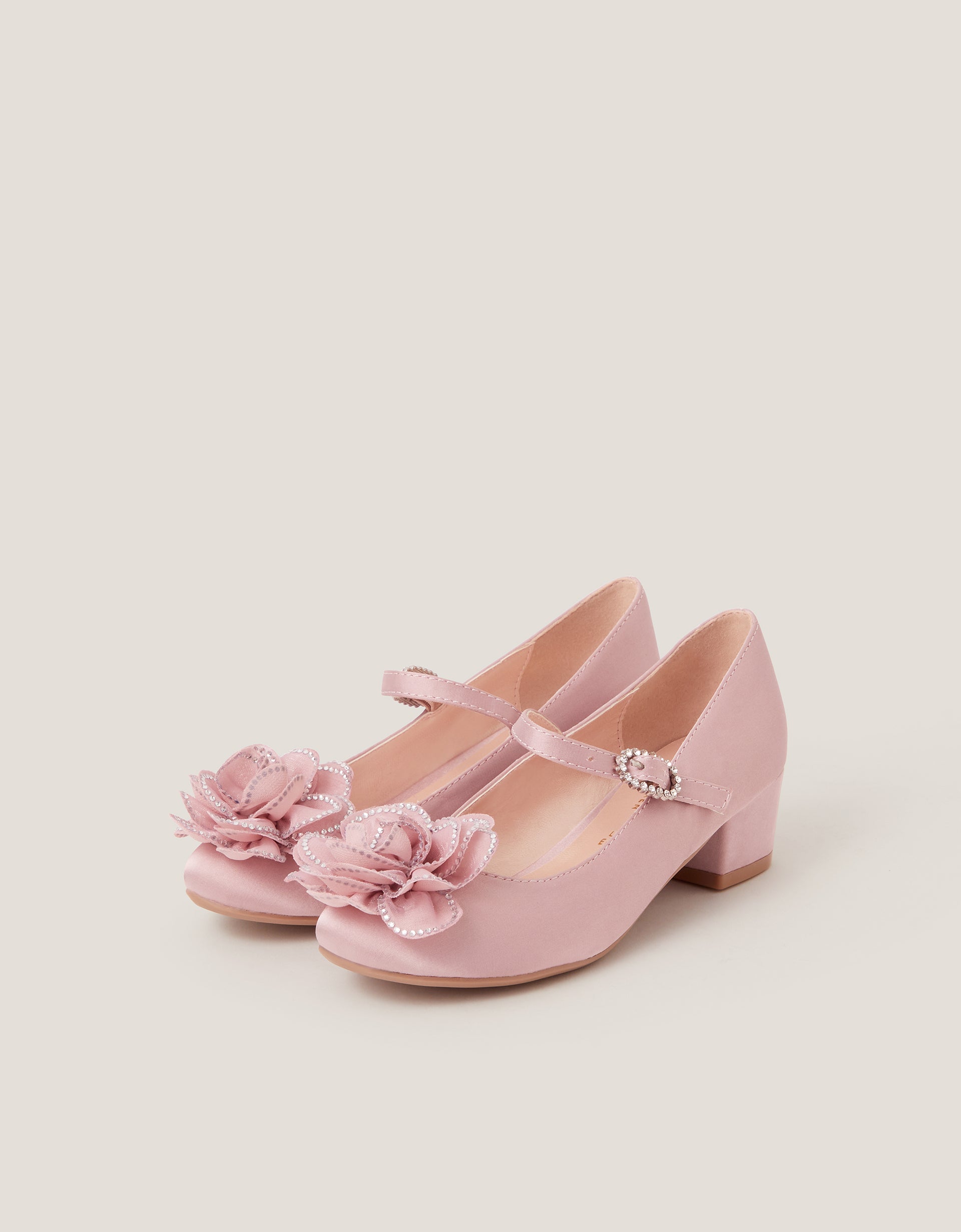 CIPELE - PINK FLOWER DIAMANTE HEEL