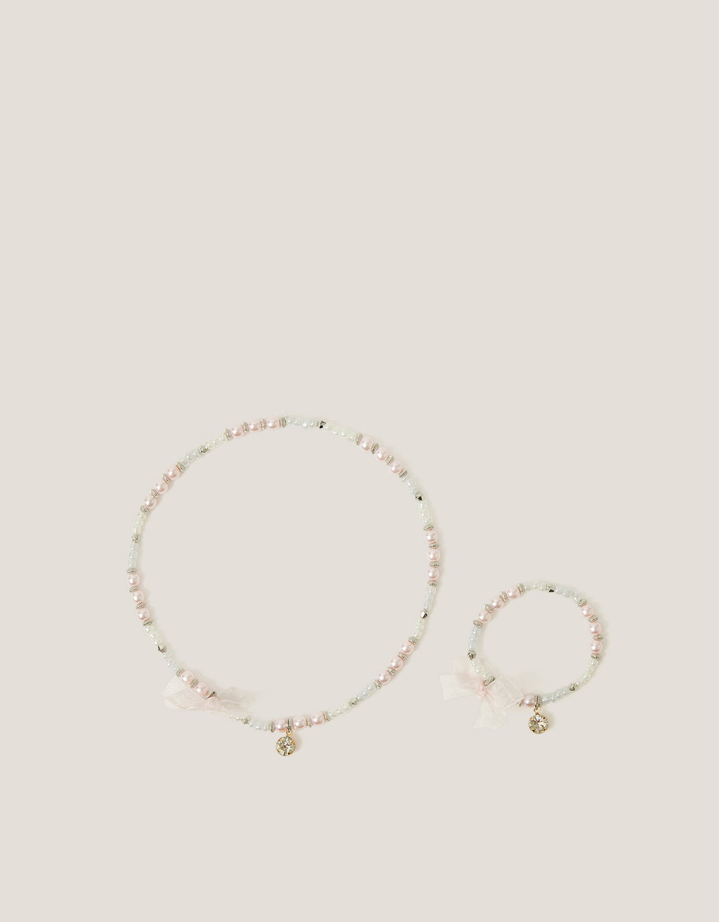 SET NAKITA - ORGANZA BOW JEWELLERY SET