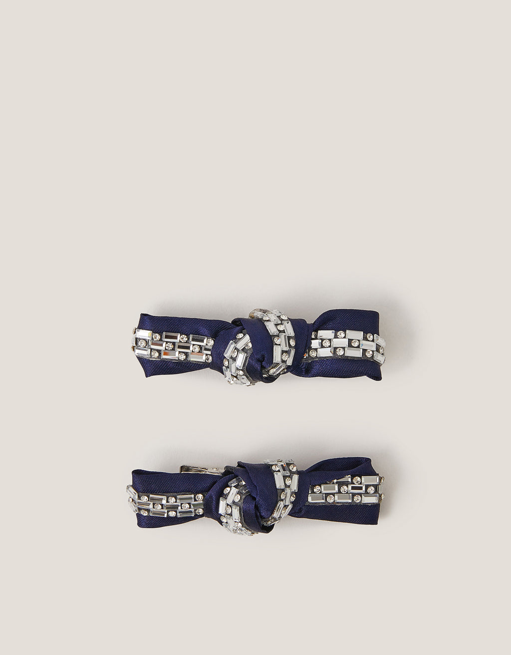 SET SNALA - 2PK DAZZLE KNOT BOW CLIPS