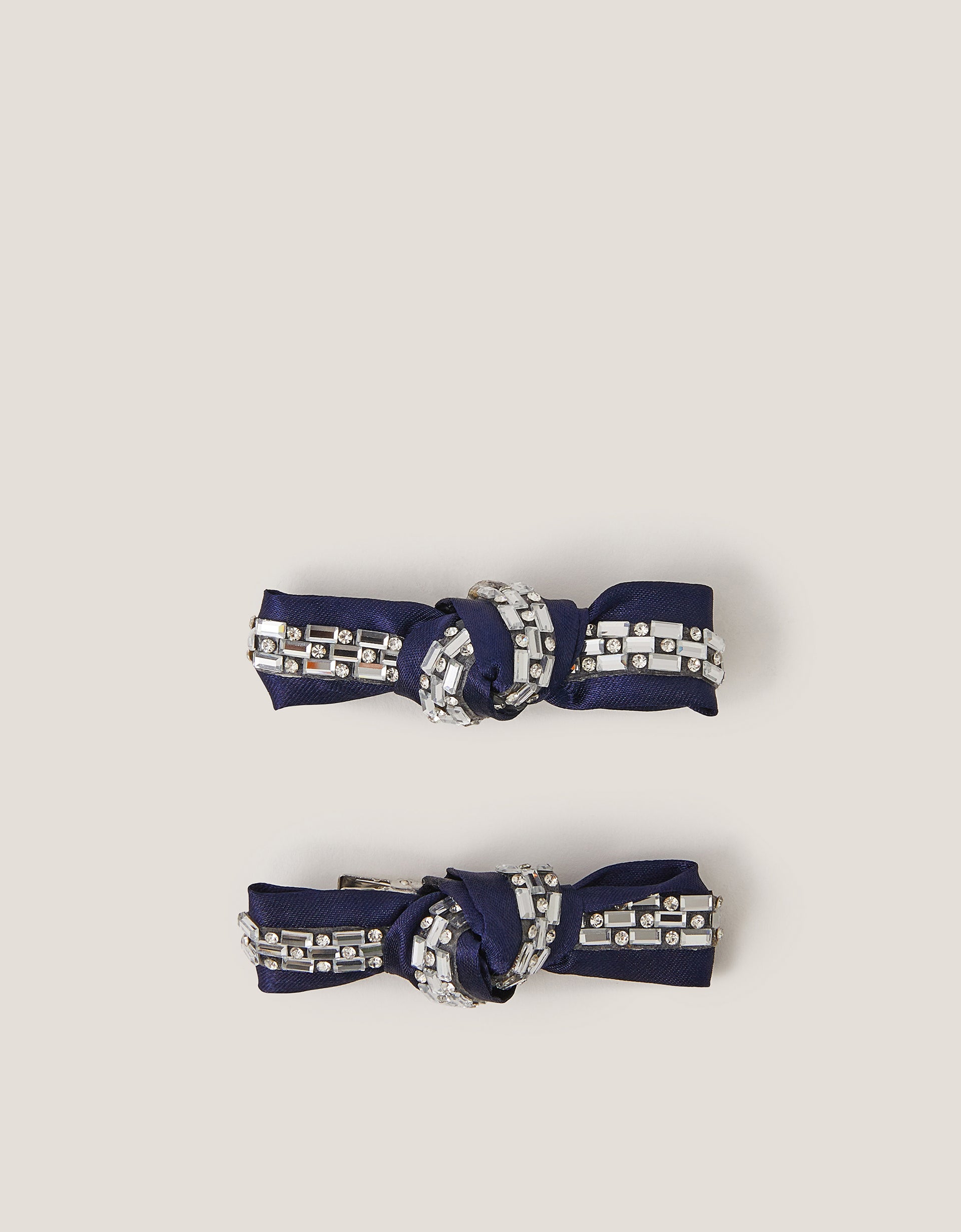 SET SNALA - 2PK DAZZLE KNOT BOW CLIPS