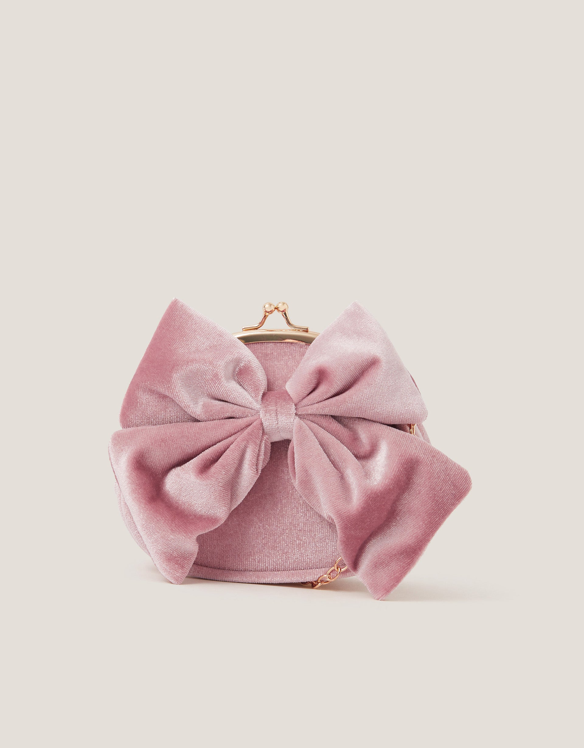 TORBA - PUFF BOW VELVET FRAME BAG