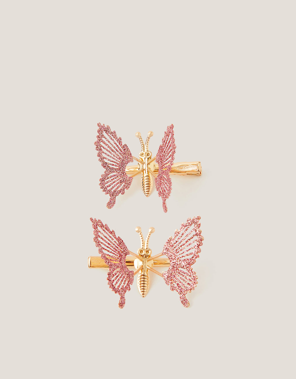 SET SNALA - 2PK SPRING GLIT BFLY CLIP