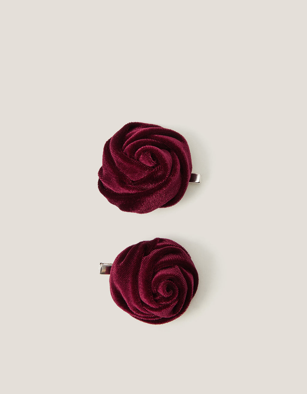 SET SNALA - 2PK VELVET ROSE CLIPS