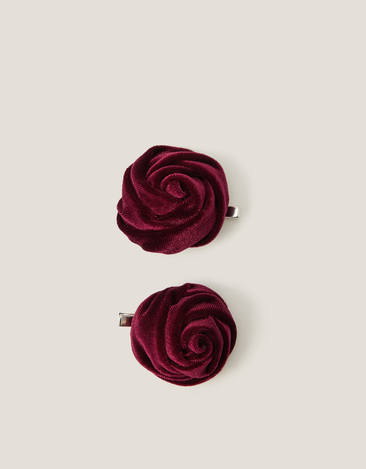 SET SNALA - 2PK VELVET ROSE CLIPS