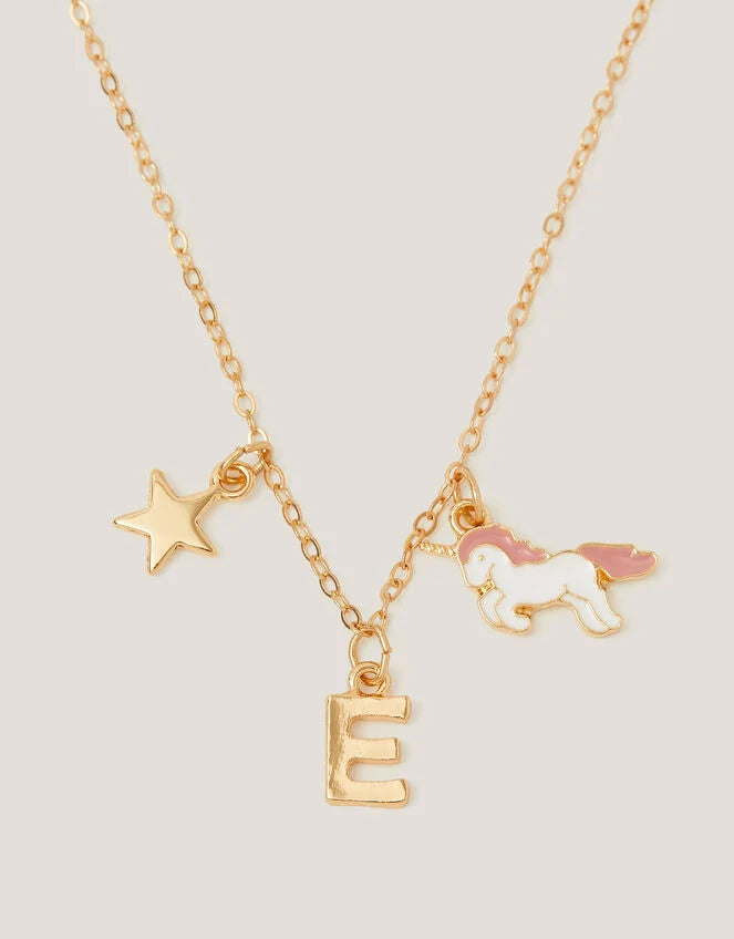 OGRLICA - INITIAL UNICORN NECKLACE