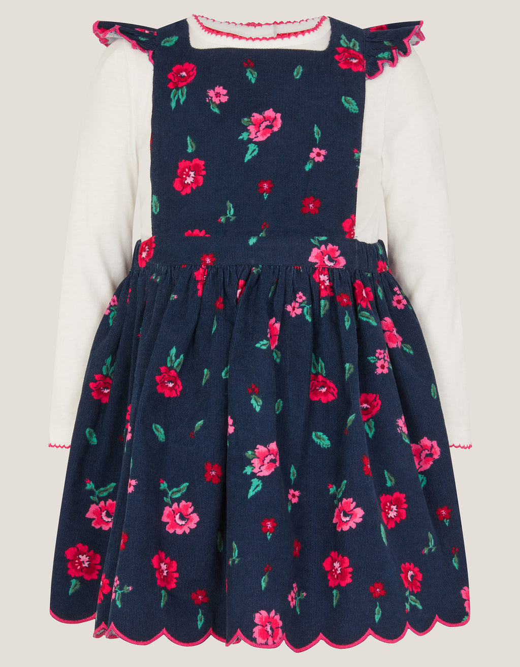 SET - BABY FLORAL CORD PINNY