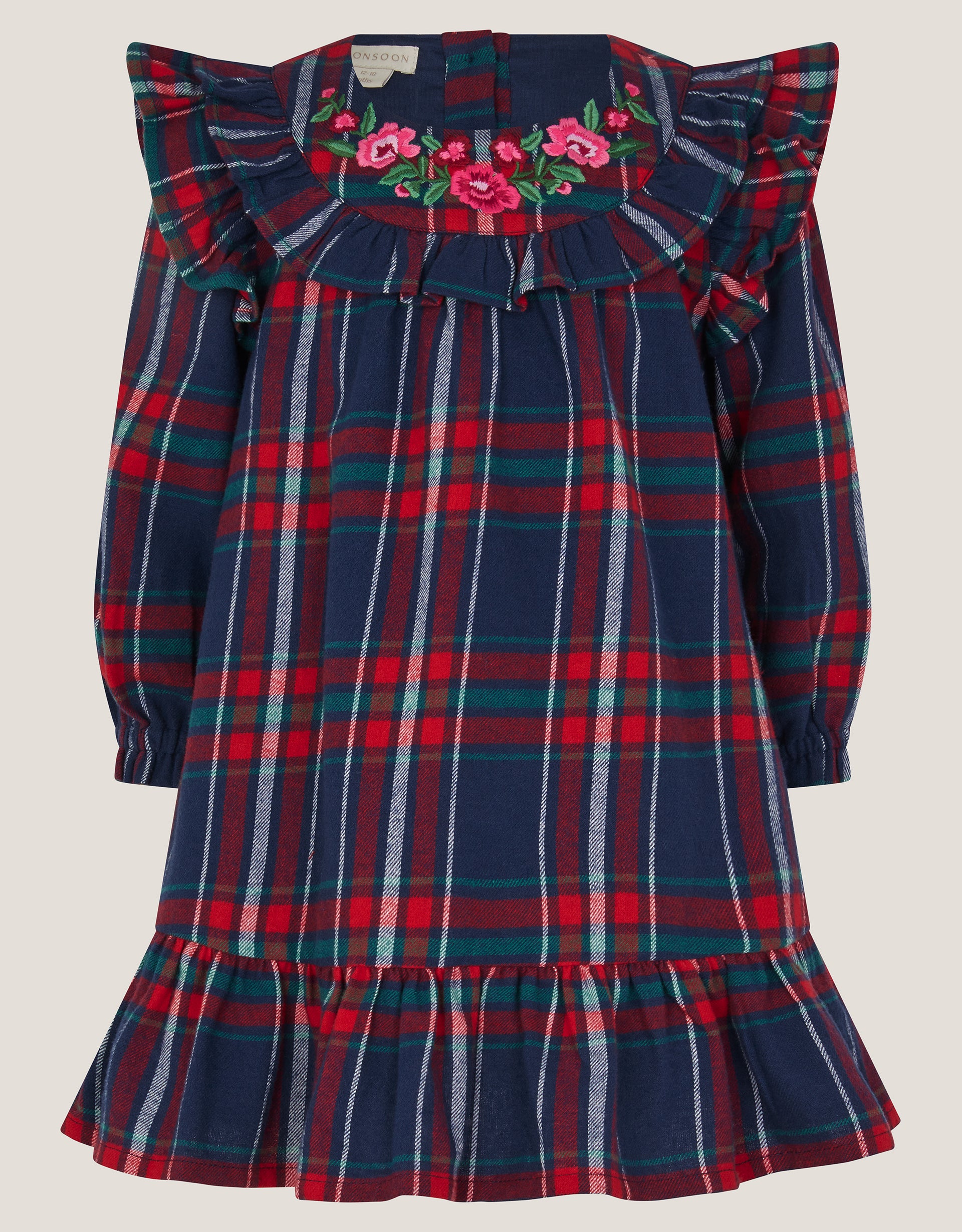 HALJINA - BABY  TARTAN EMB DRESS