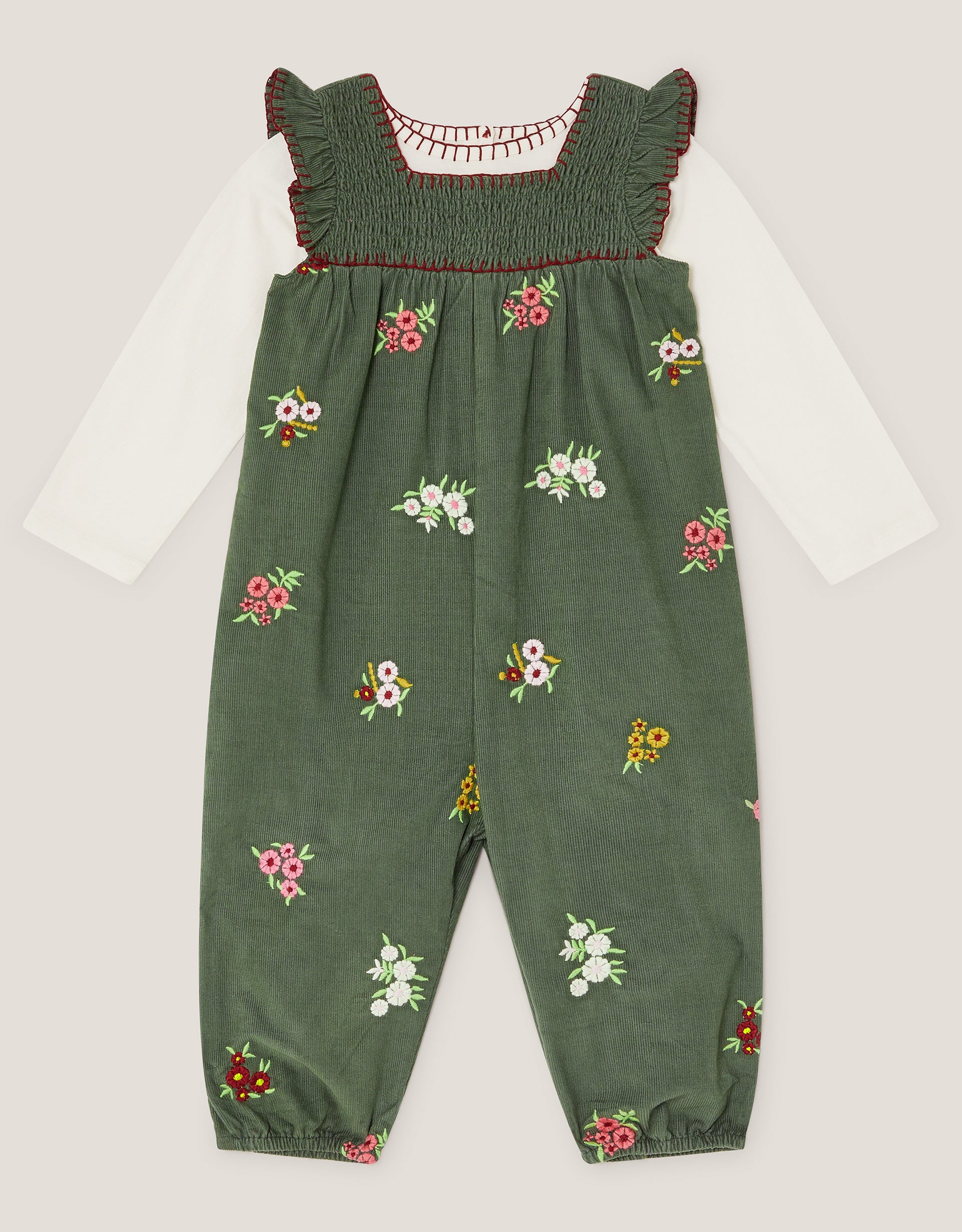 SET - CORD DUNGAREE/ TEE SET
