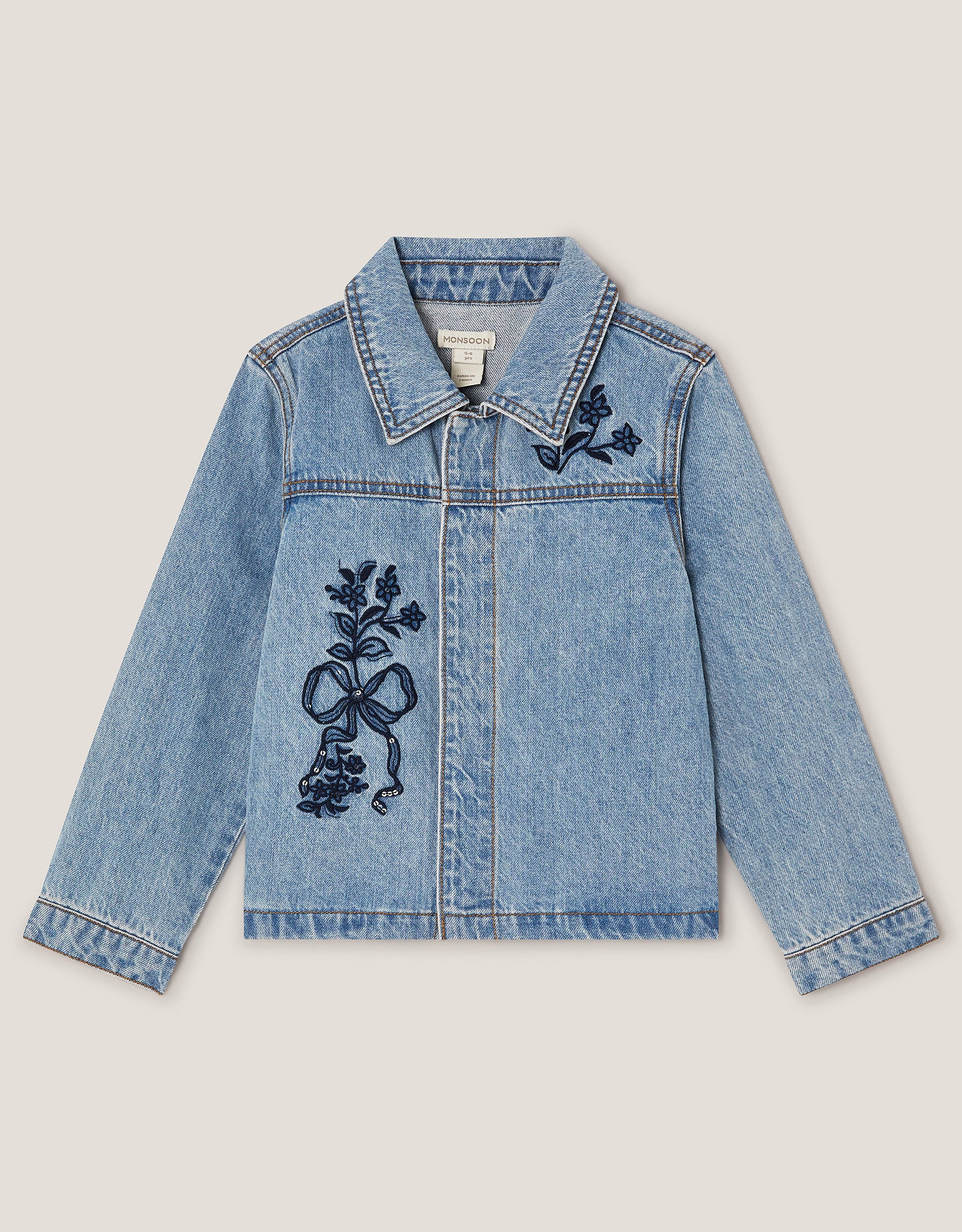 TEKSAS JAKNA - BOW DENIM BOMBER