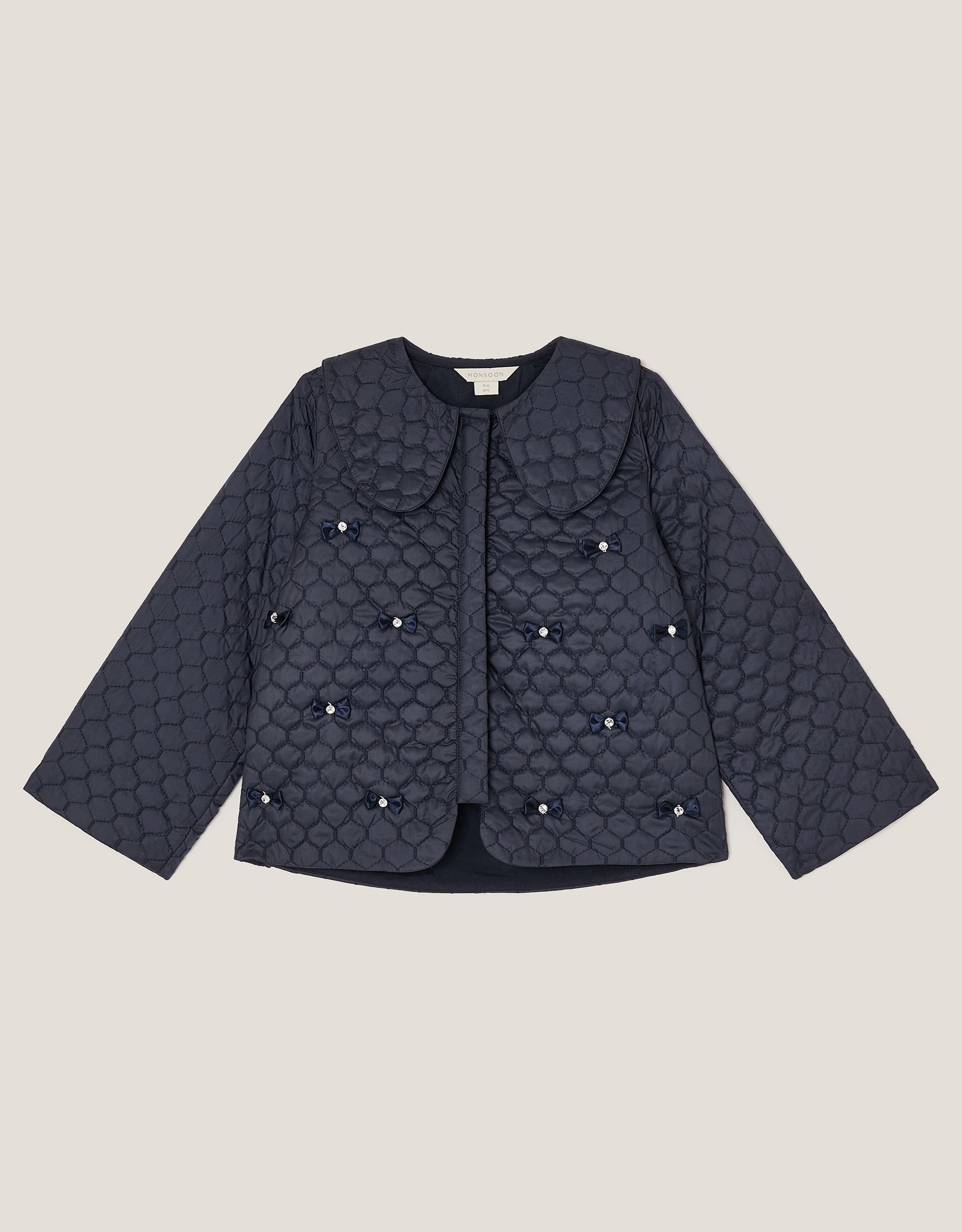 JAKNA - QUILTED EMB BOW JACKET