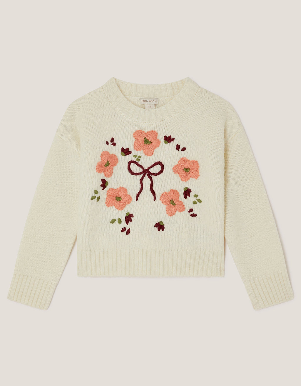 DZEMPER - CHUNKY FLORAL EMB KNIT JU