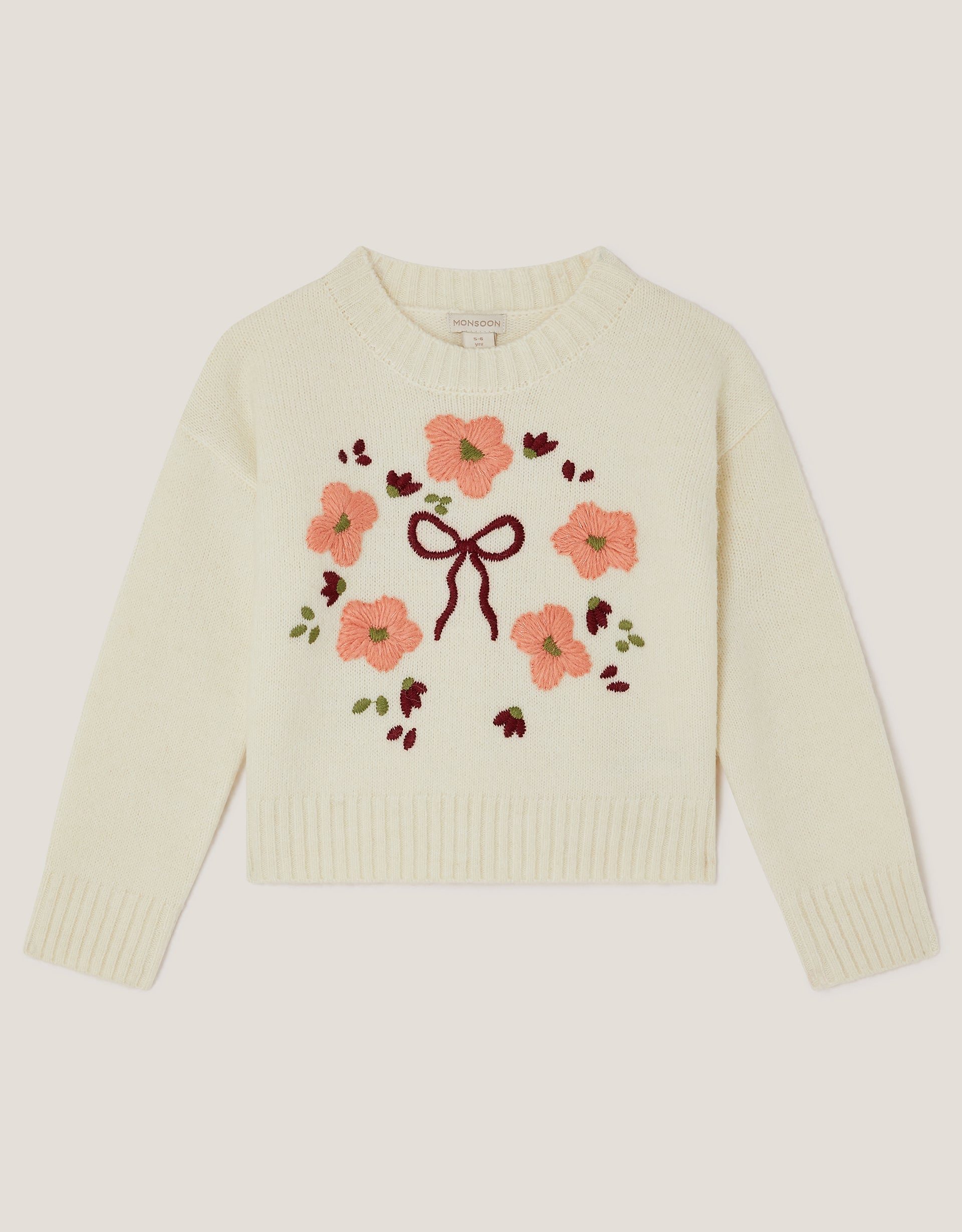 DZEMPER - CHUNKY FLORAL EMB KNIT JU