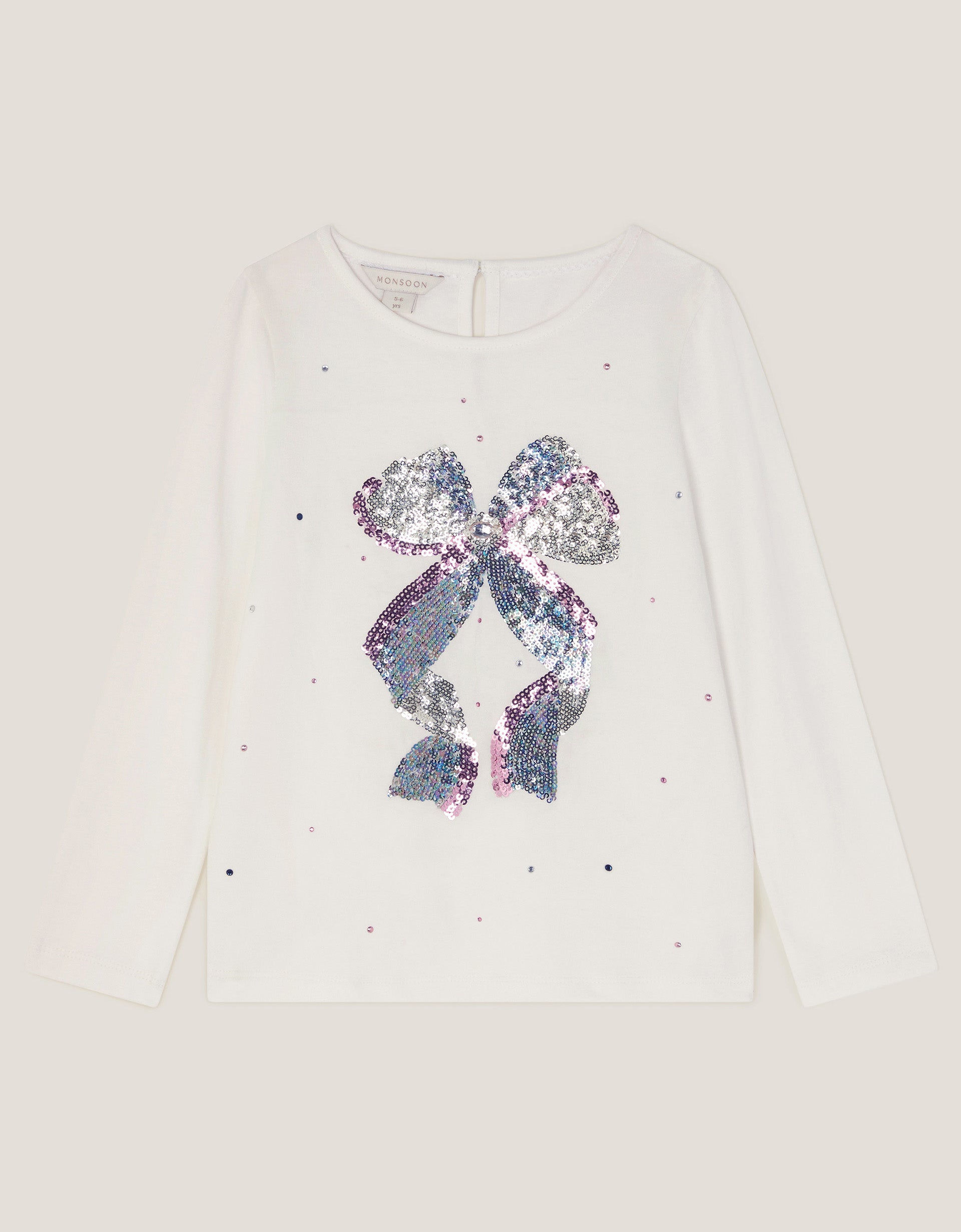 MAJICA - BOW EMB LS TEE