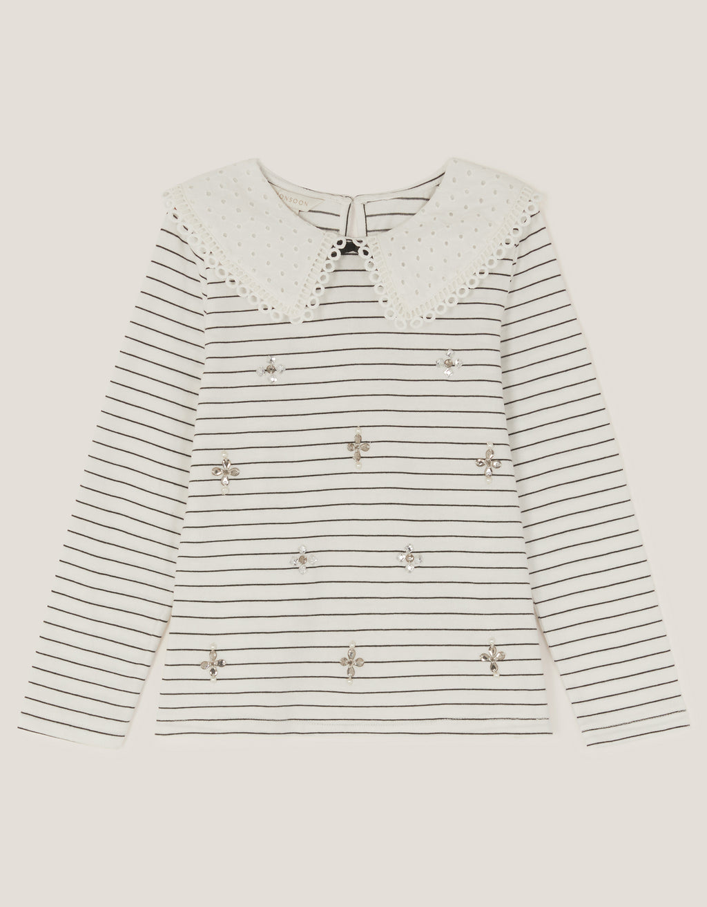 MAJICA - COLLAR STRIPE TSHIRT LS