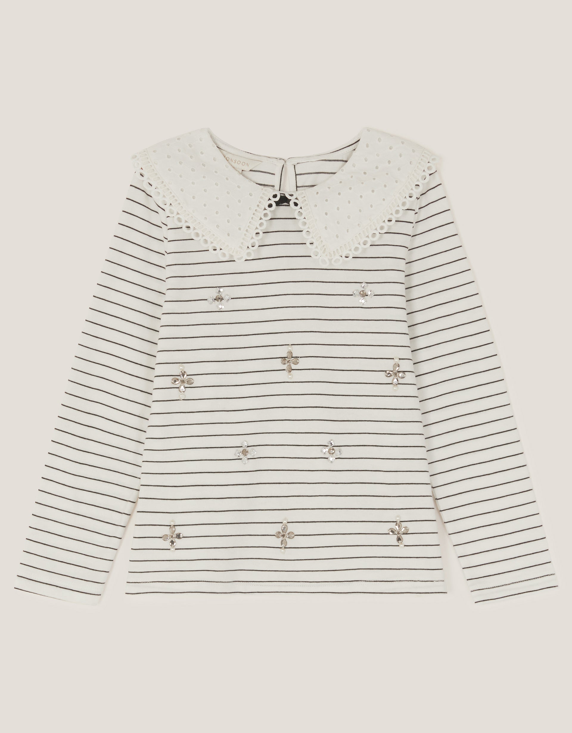 MAJICA - COLLAR STRIPE TSHIRT LS