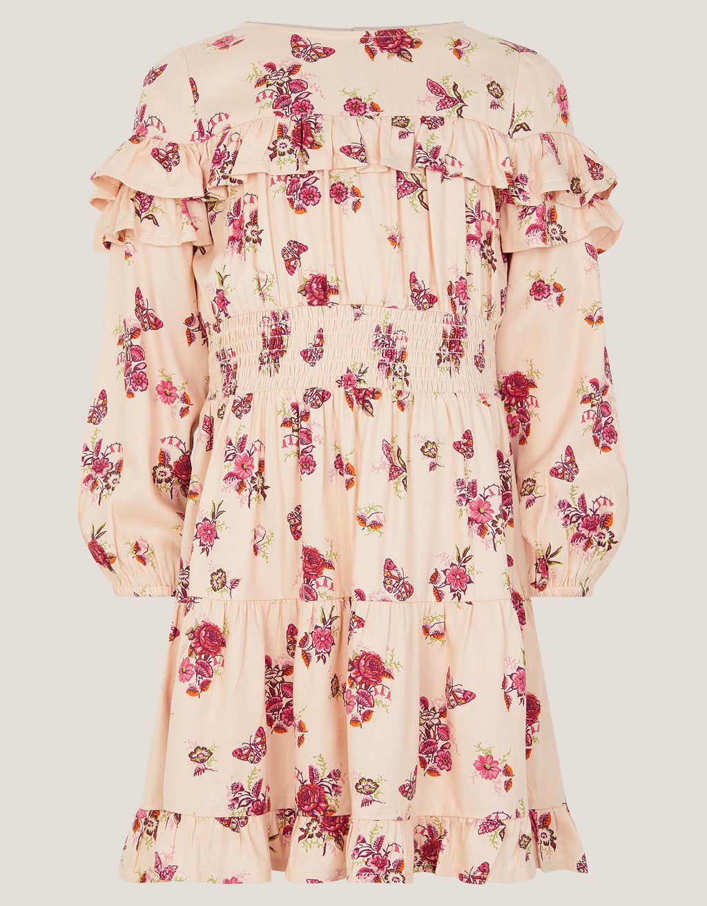 HALJINA - BFLY FLORAL TWILL DRESS