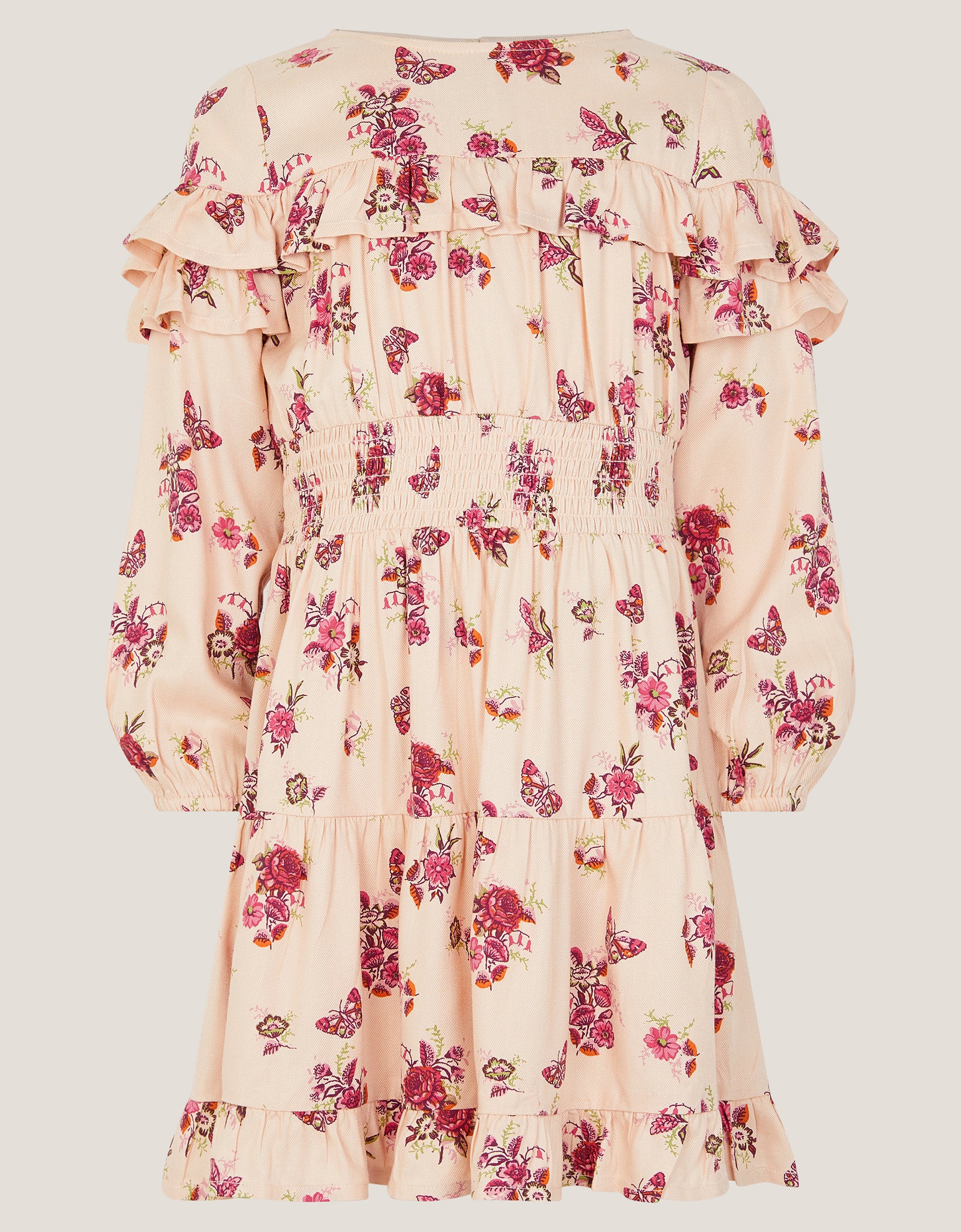 HALJINA - BFLY FLORAL TWILL DRESS
