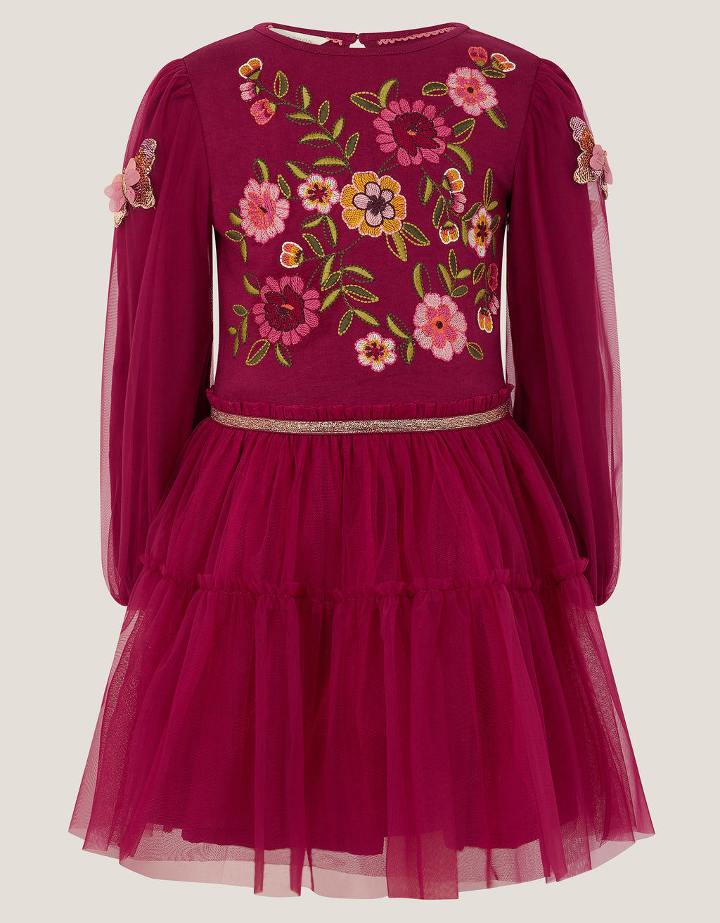 HALJINA - BERRY EMB BFLY DISCO DRES