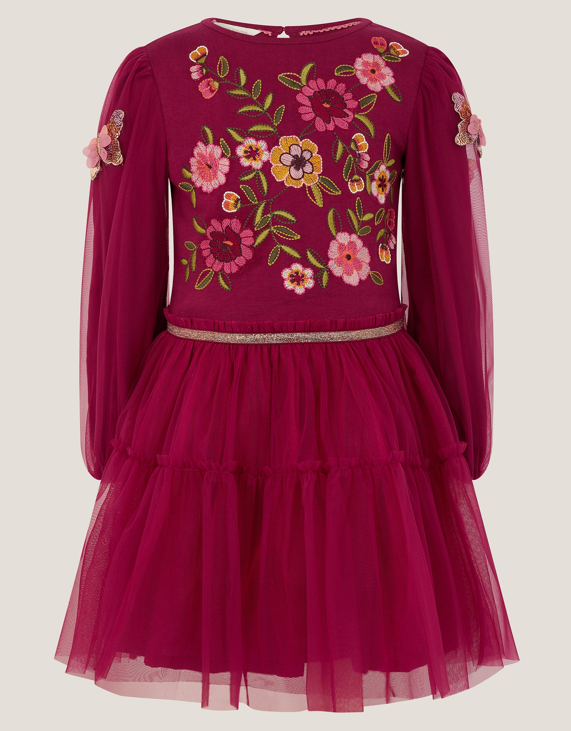 HALJINA - BERRY EMB BFLY DISCO DRES