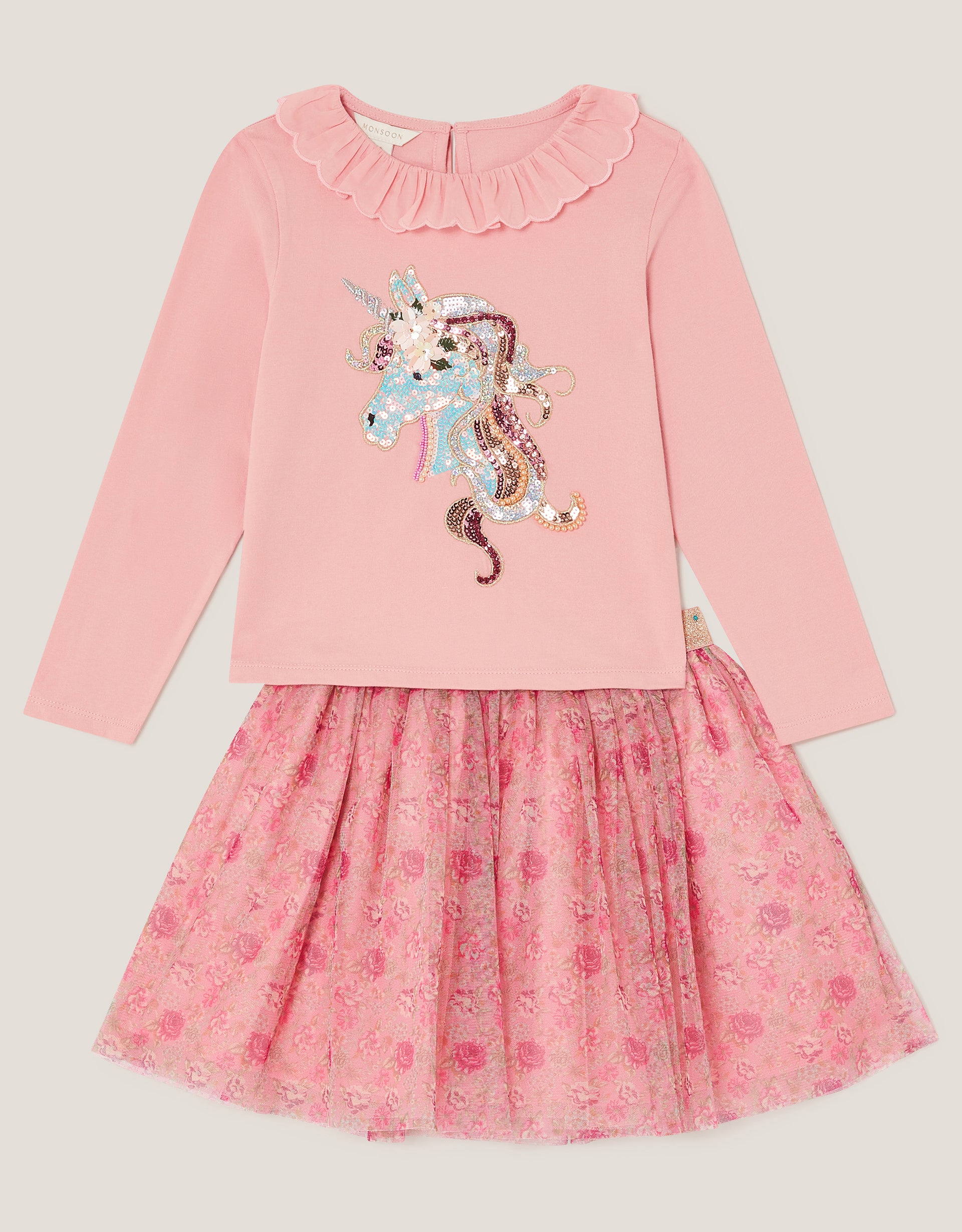 SET - UNICORN TOP MESH SKIRT SE