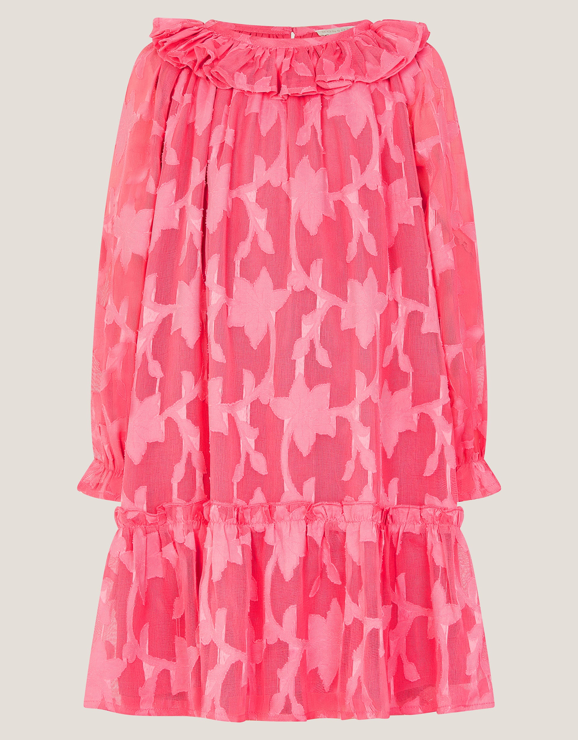 HALJINA - LS RASPBERRY BURNOUT DRES