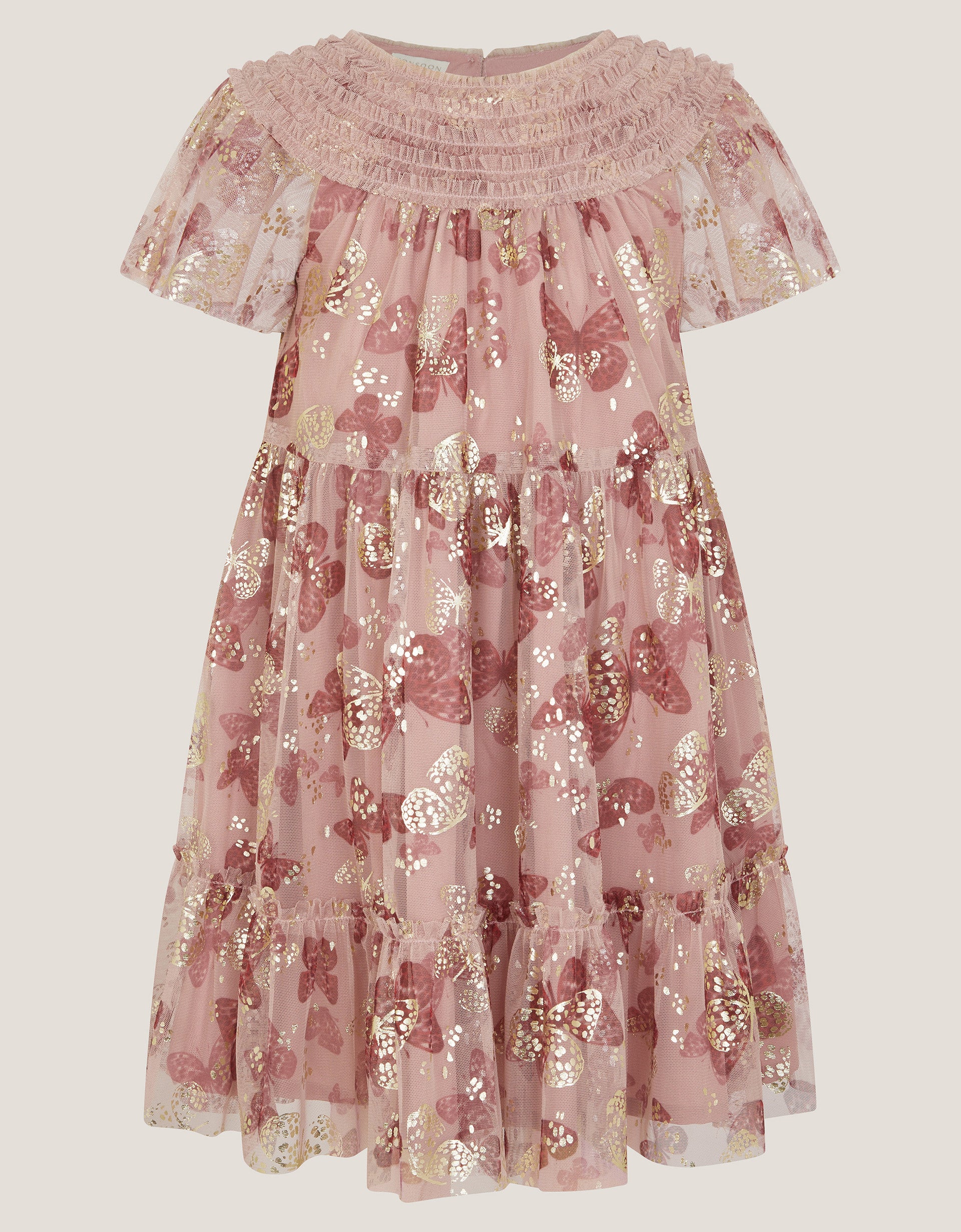HALJINA - BUTTERFLY FOIL PRINT DRES